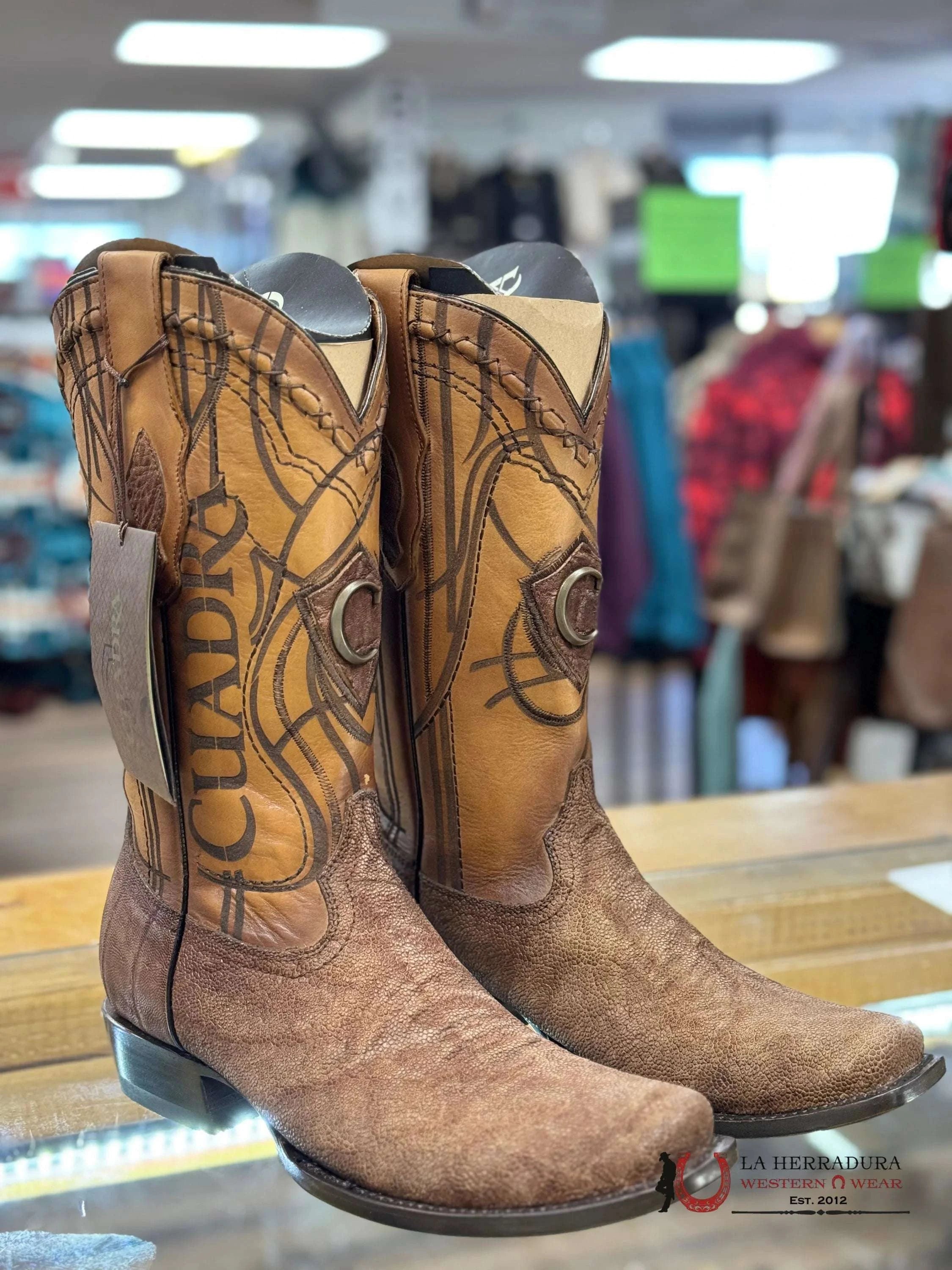 Cuadra Boots Elephant Arena Semi Square Toe Botas Hombres