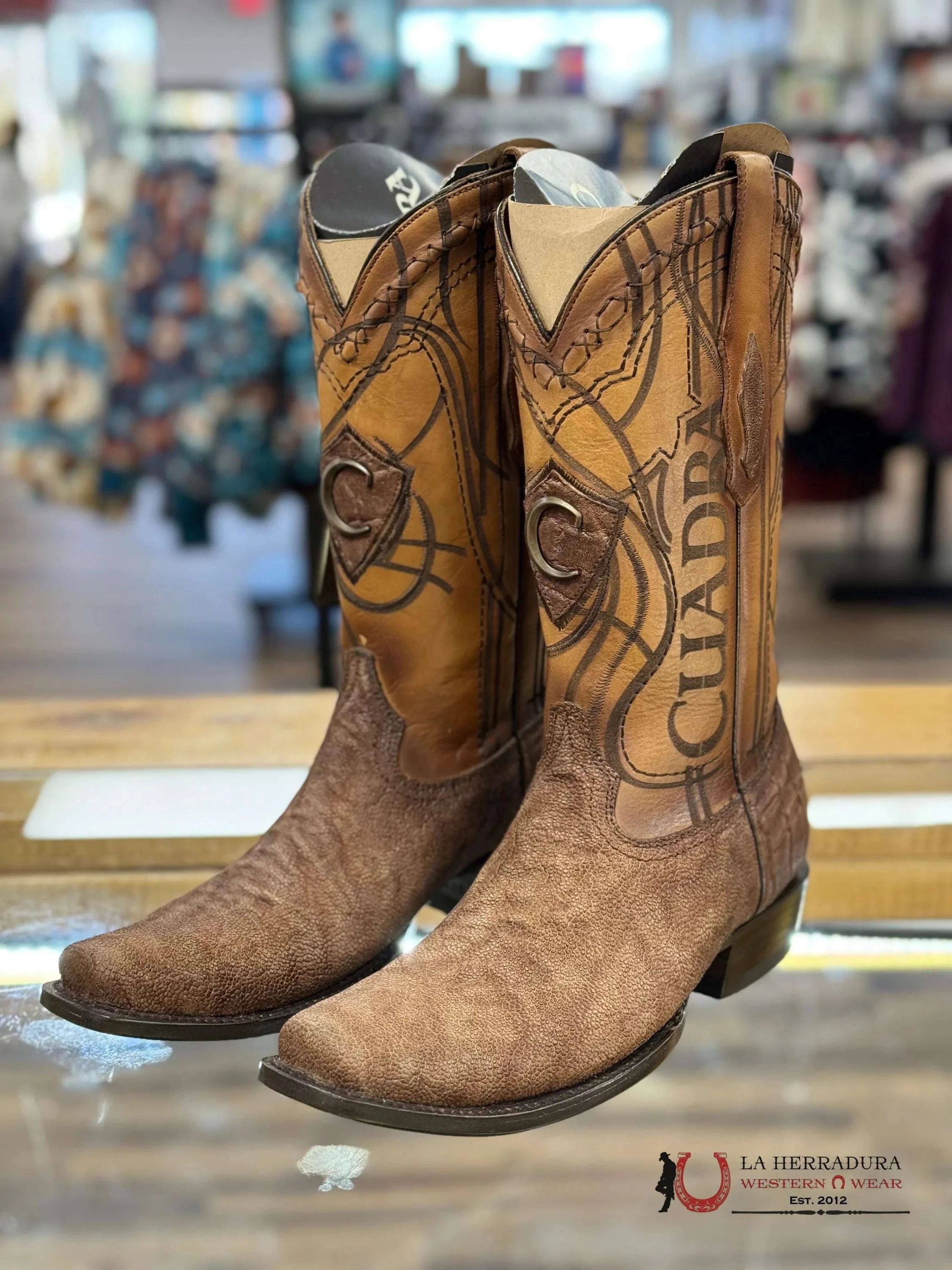 Cuadra Boots Elephant Arena Semi Square Toe Botas Hombres