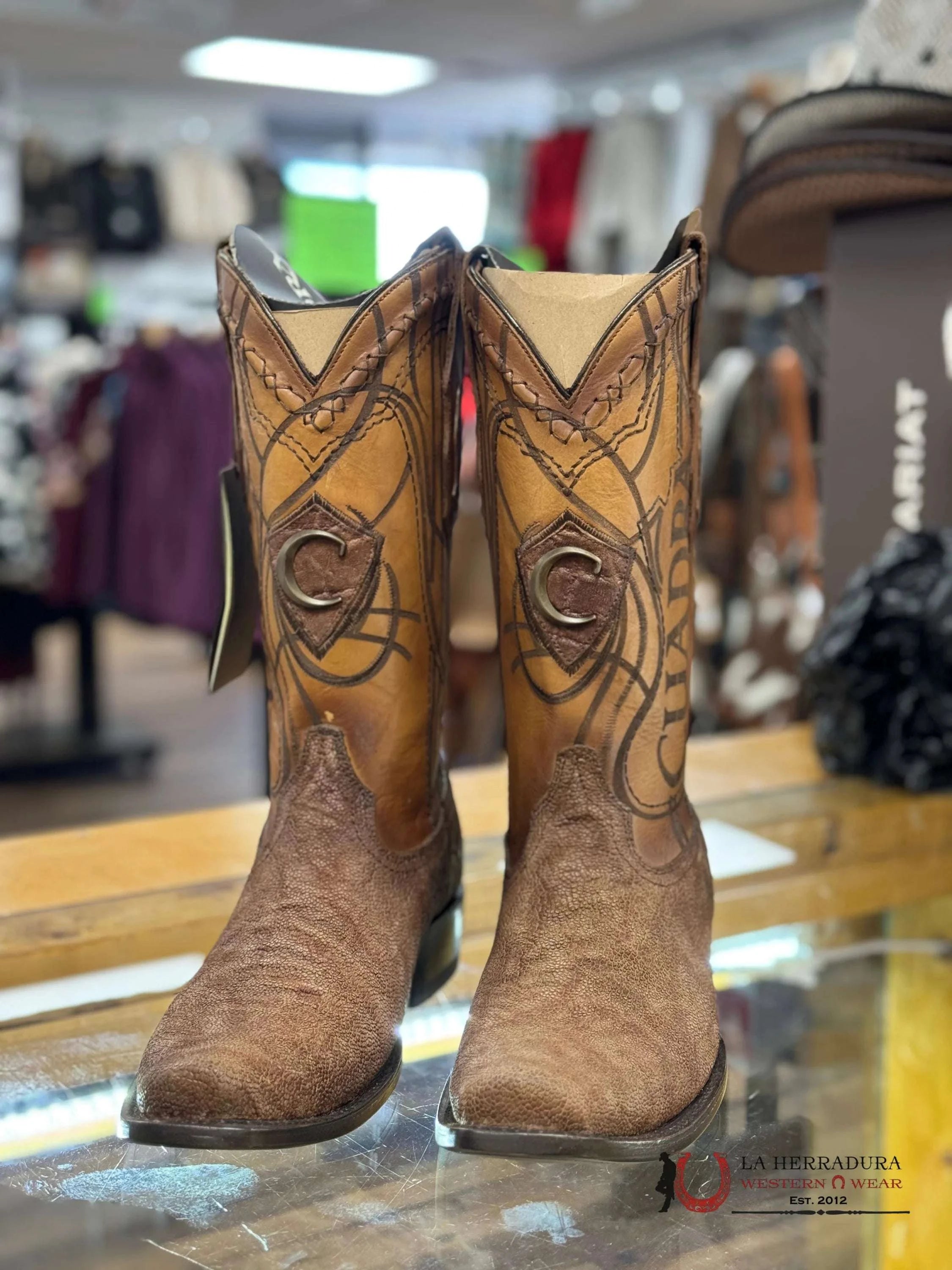 Cuadra Boots Elephant Arena Semi Square Toe Botas Hombres
