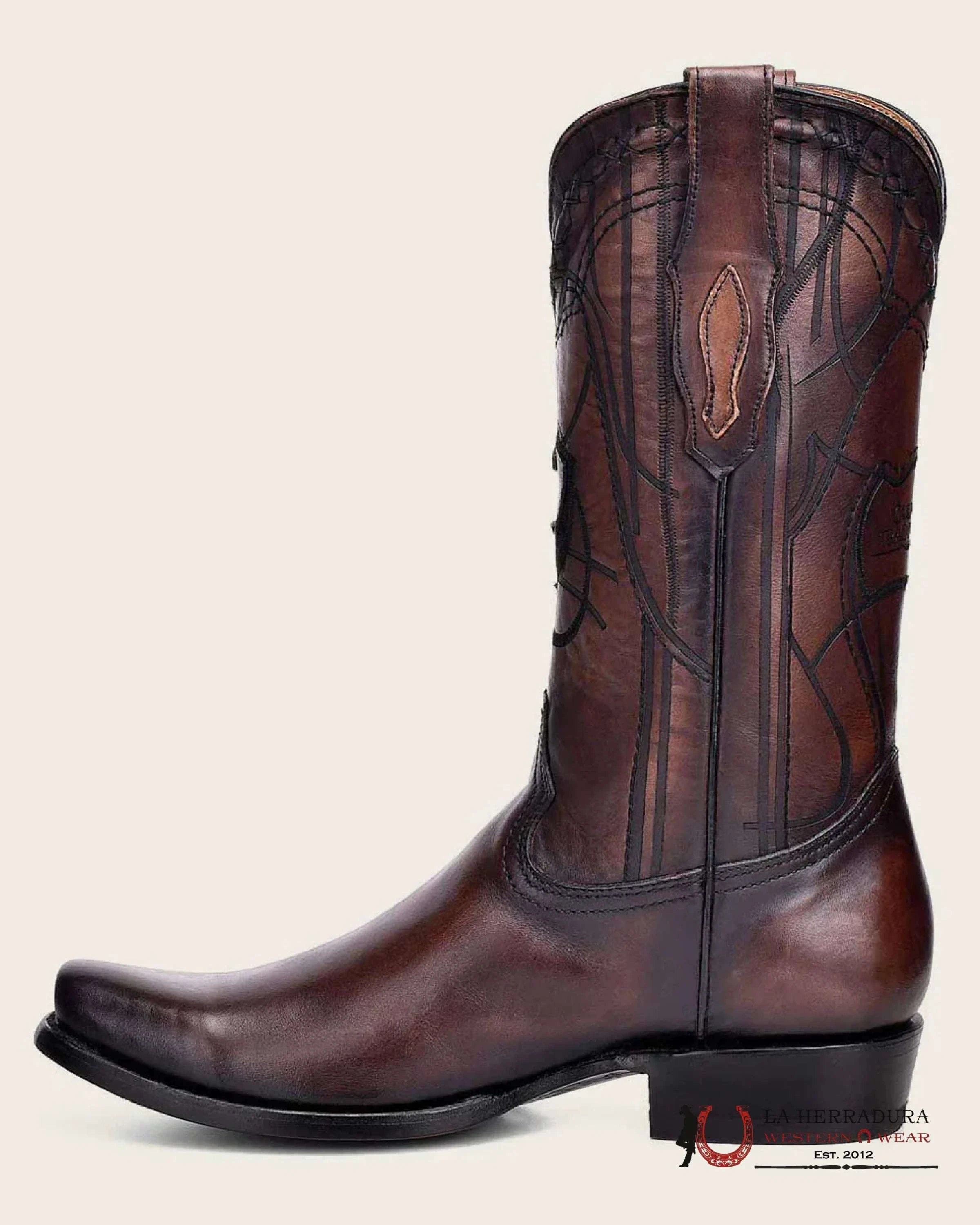 CUADRA BOOTS RES SILL DEL VASCO OVER CASTAÑO BROWN NARROW SQ TOE BOTAS HOMBRES
