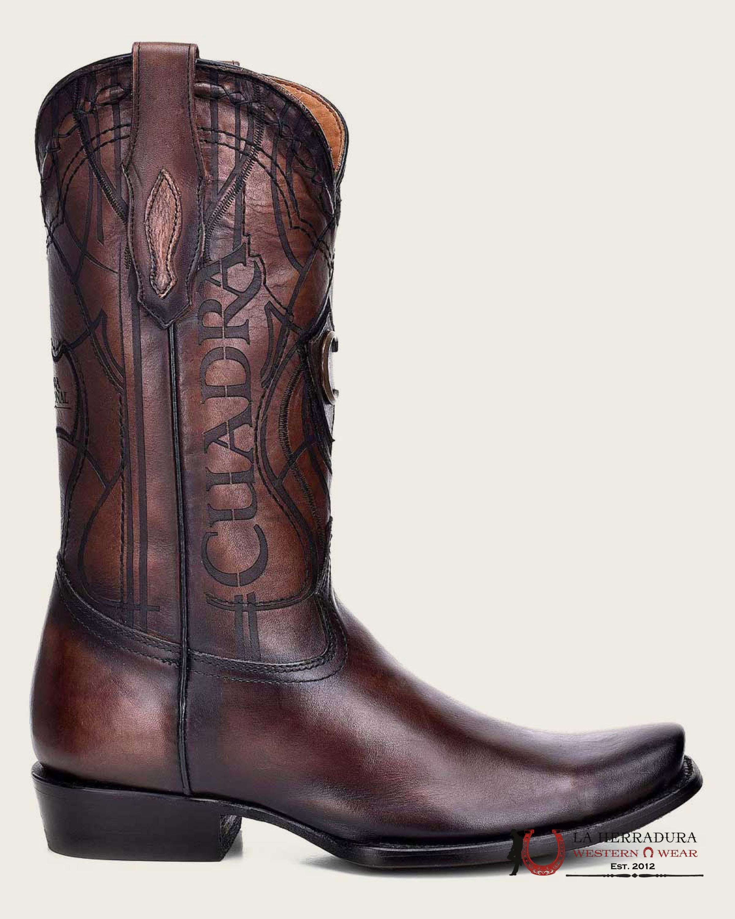 CUADRA BOOTS RES SILL DEL VASCO OVER CASTAÑO BROWN NARROW SQ TOE BOTAS HOMBRES