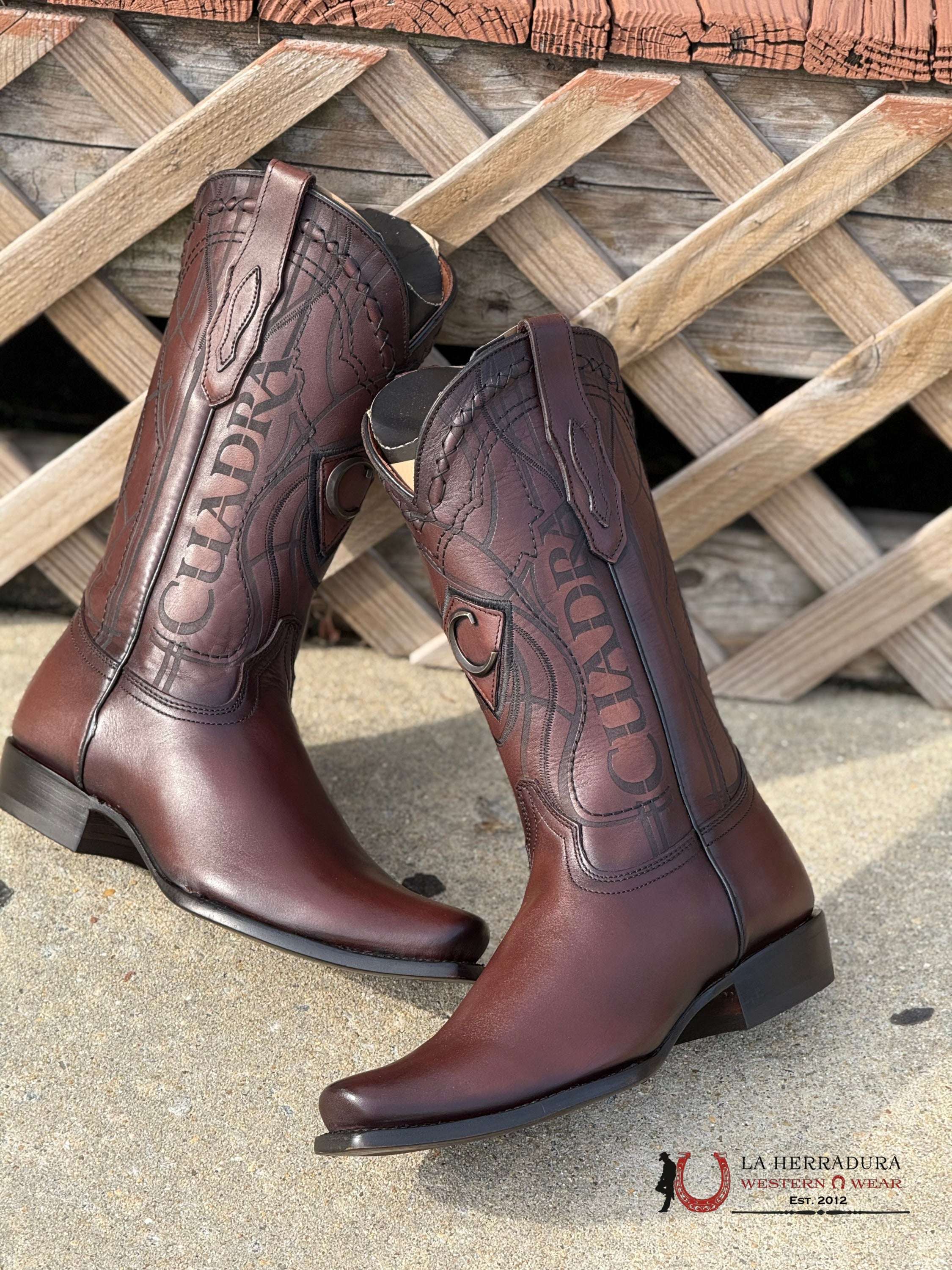 Cuadra Boots Res Sill Del Vasco Over Castaño Brown Narrow Sq Toe Botas Hombres