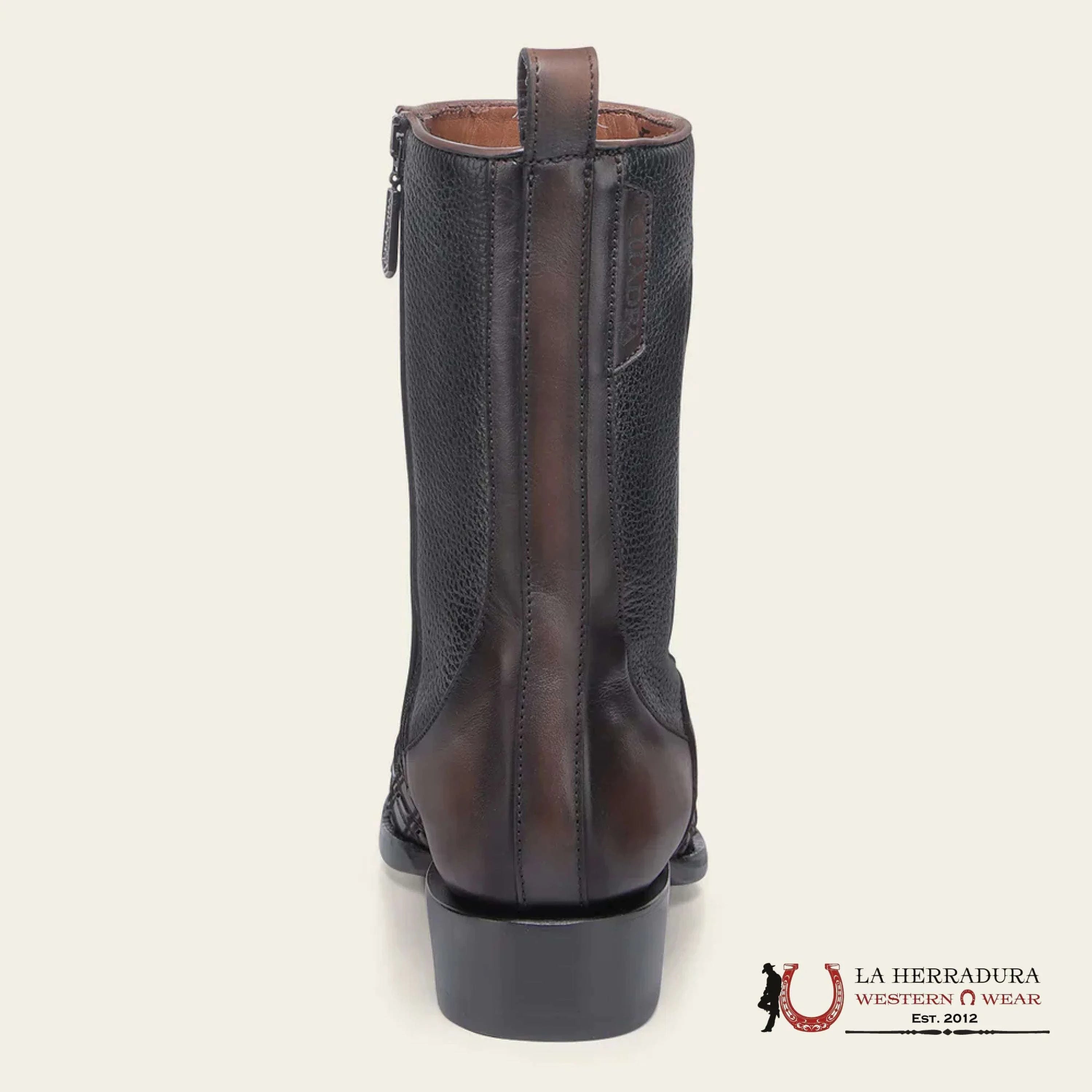 CUADRA BOTA DE RES CHOCOLATE & BLACK LÁSER CU940 BOTAS HOMBRES
