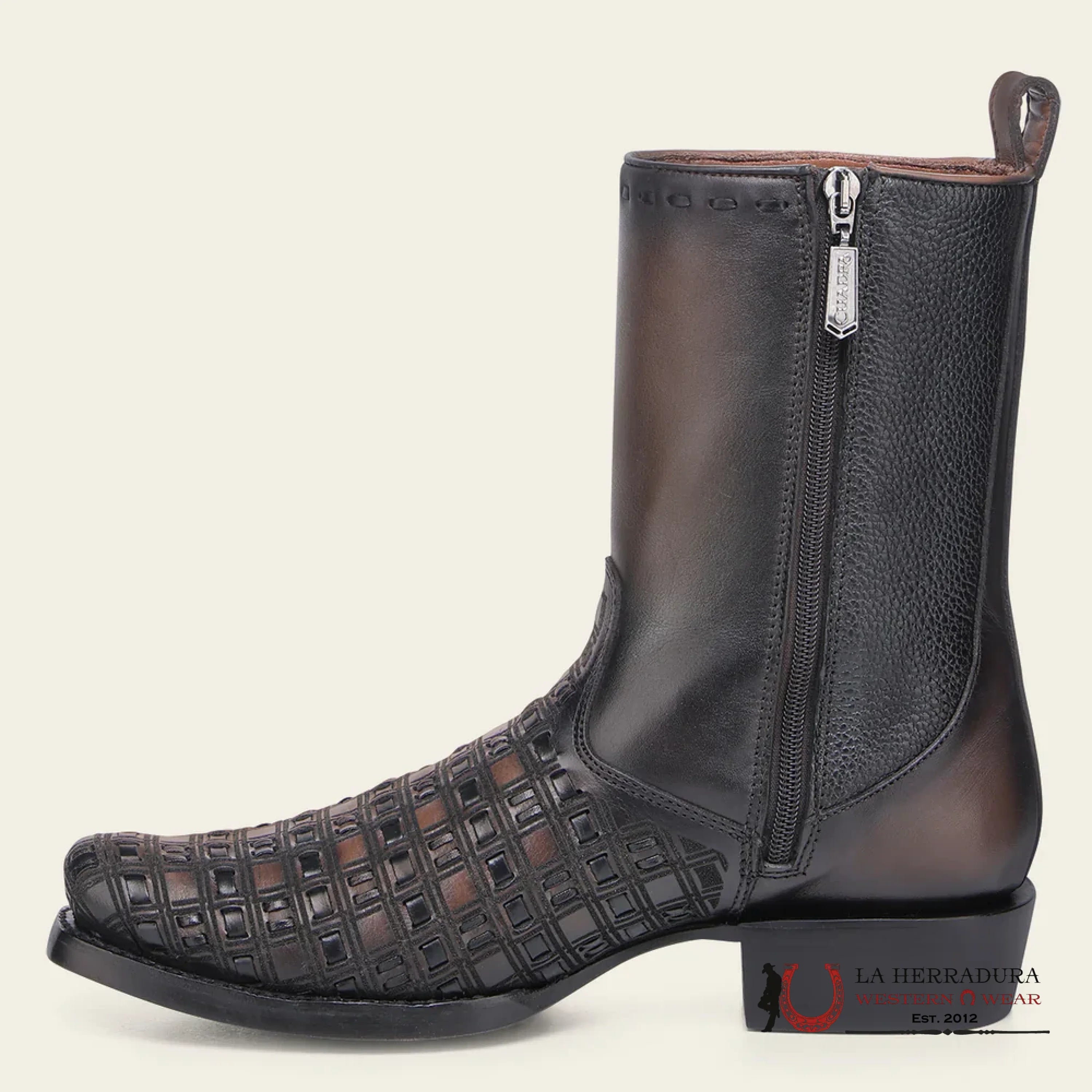 CUADRA BOTA DE RES CHOCOLATE & BLACK LÁSER CU940 BOTAS HOMBRES