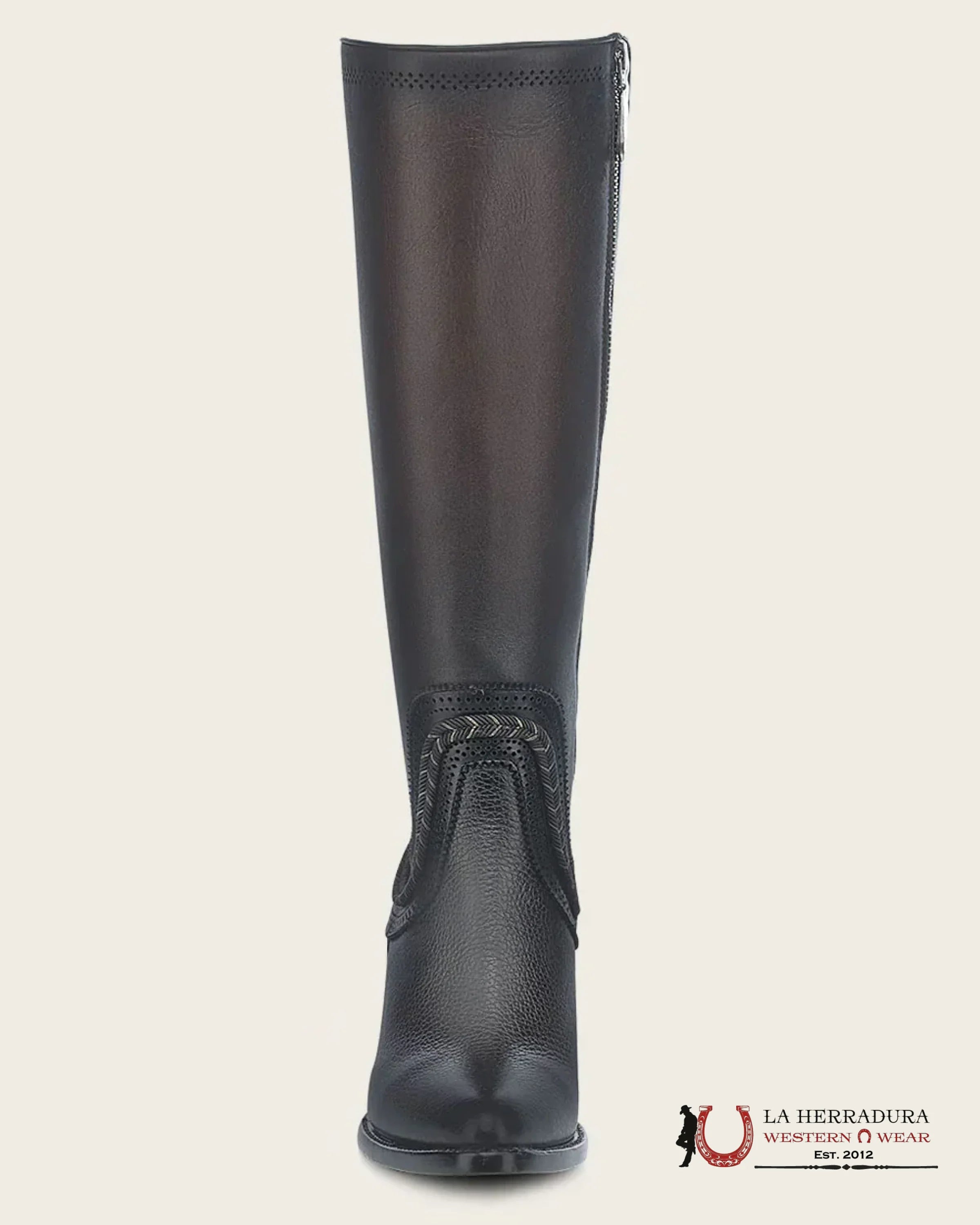 CUADRA BOTA DE RES SANTANA CAFÉ CHOCOLATE ZIPPER ROUND TOE - 3F0RRS BOTAS MUJERES