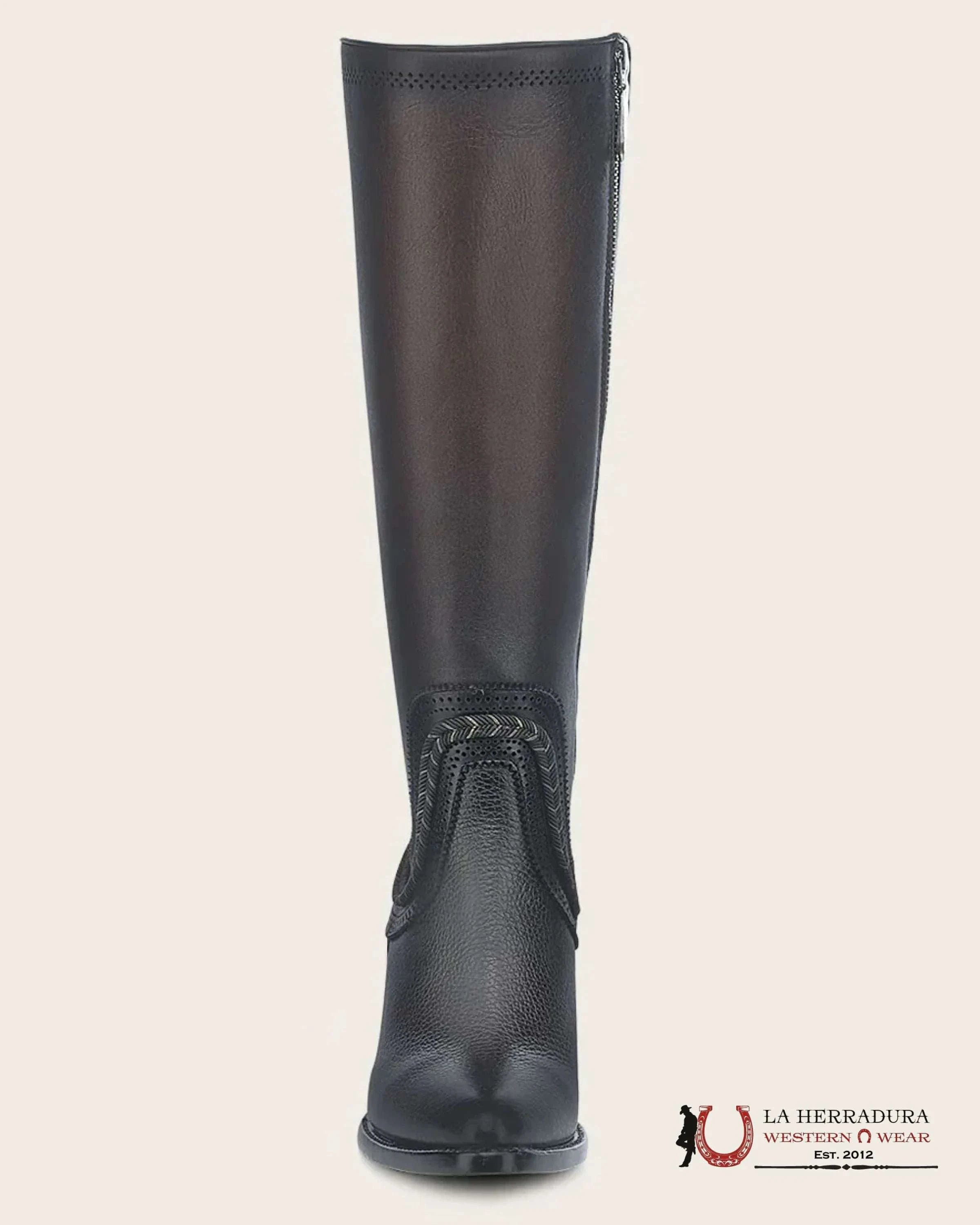 CUADRA BOTA DE RES SANTANA CAFÉ CHOCOLATE ZIPPER ROUND TOE - 3F0RRS BOTAS MUJERES