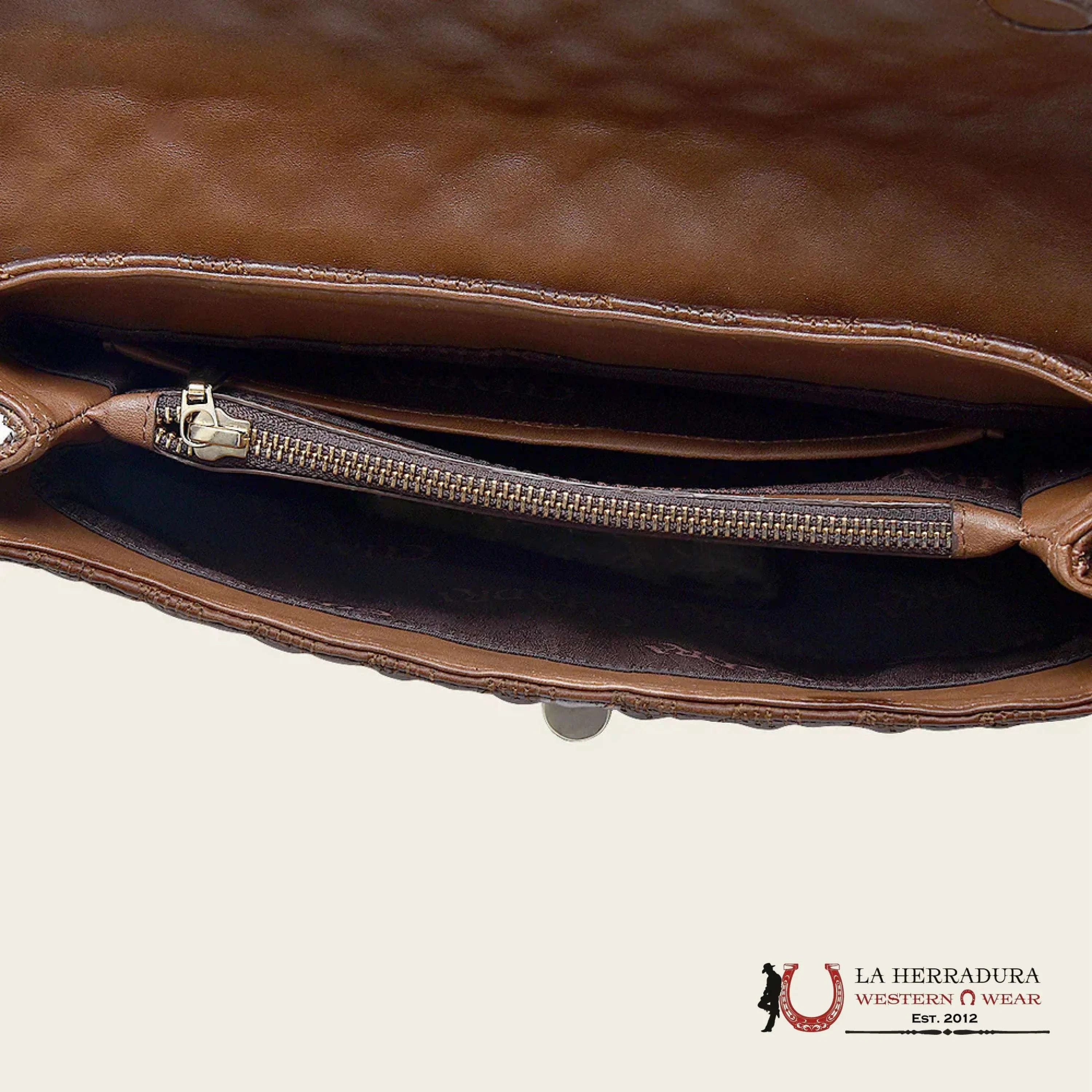 CUADRA BROWN BOVINE SHOULDER HANDBAG ROPA MUJERES