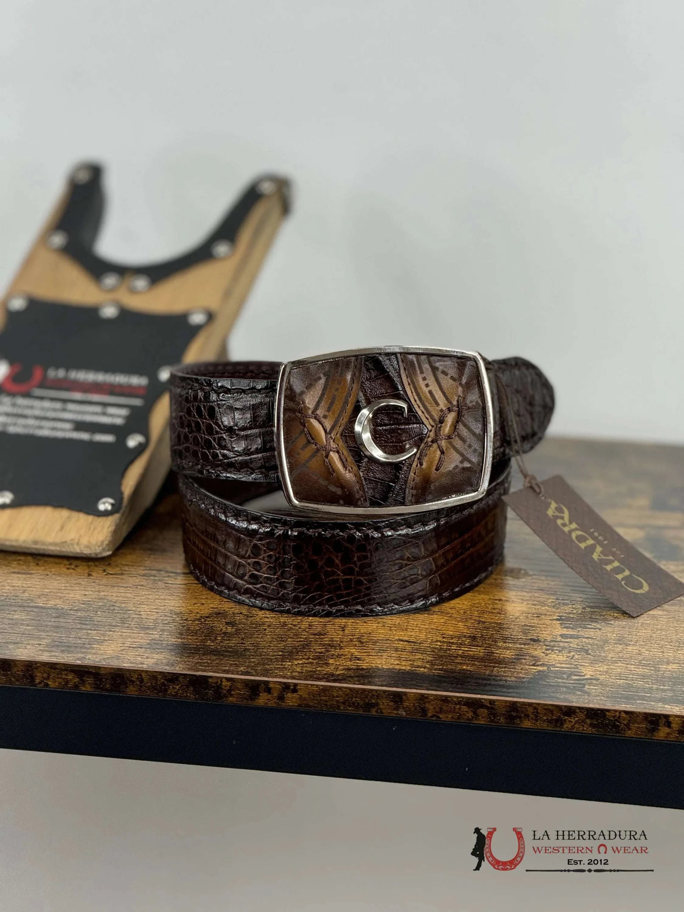 Cuadra Caiman Complete Atlantis Cafe Belt Cinturones Hombres