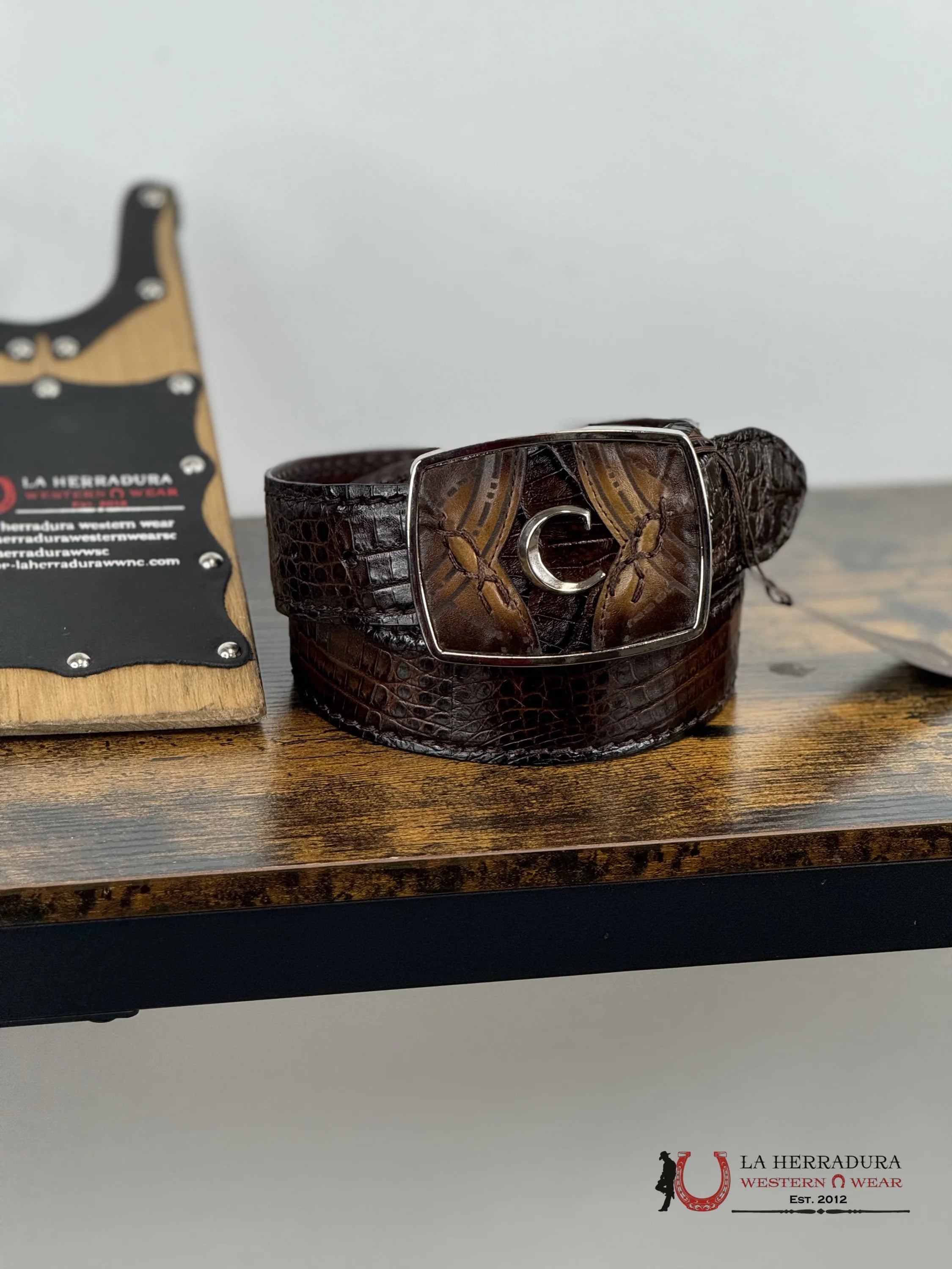 Cuadra Caiman Complete Atlantis Cafe Belt Cinturones Hombres