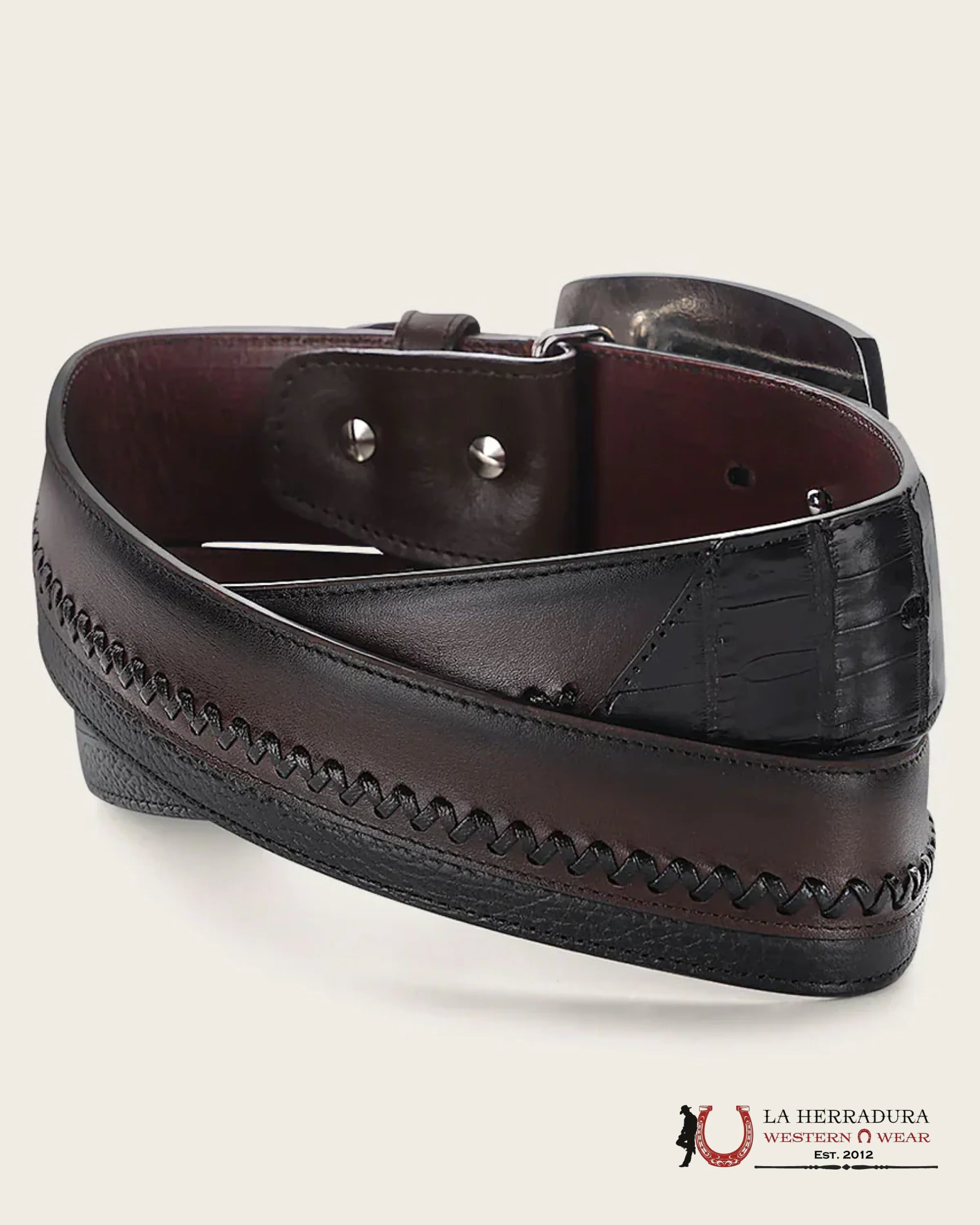 CUADRA CAIMAN FUSCUS COLA PLUNGE NEGRO BELT BC368 CINTURONES HOMBRES