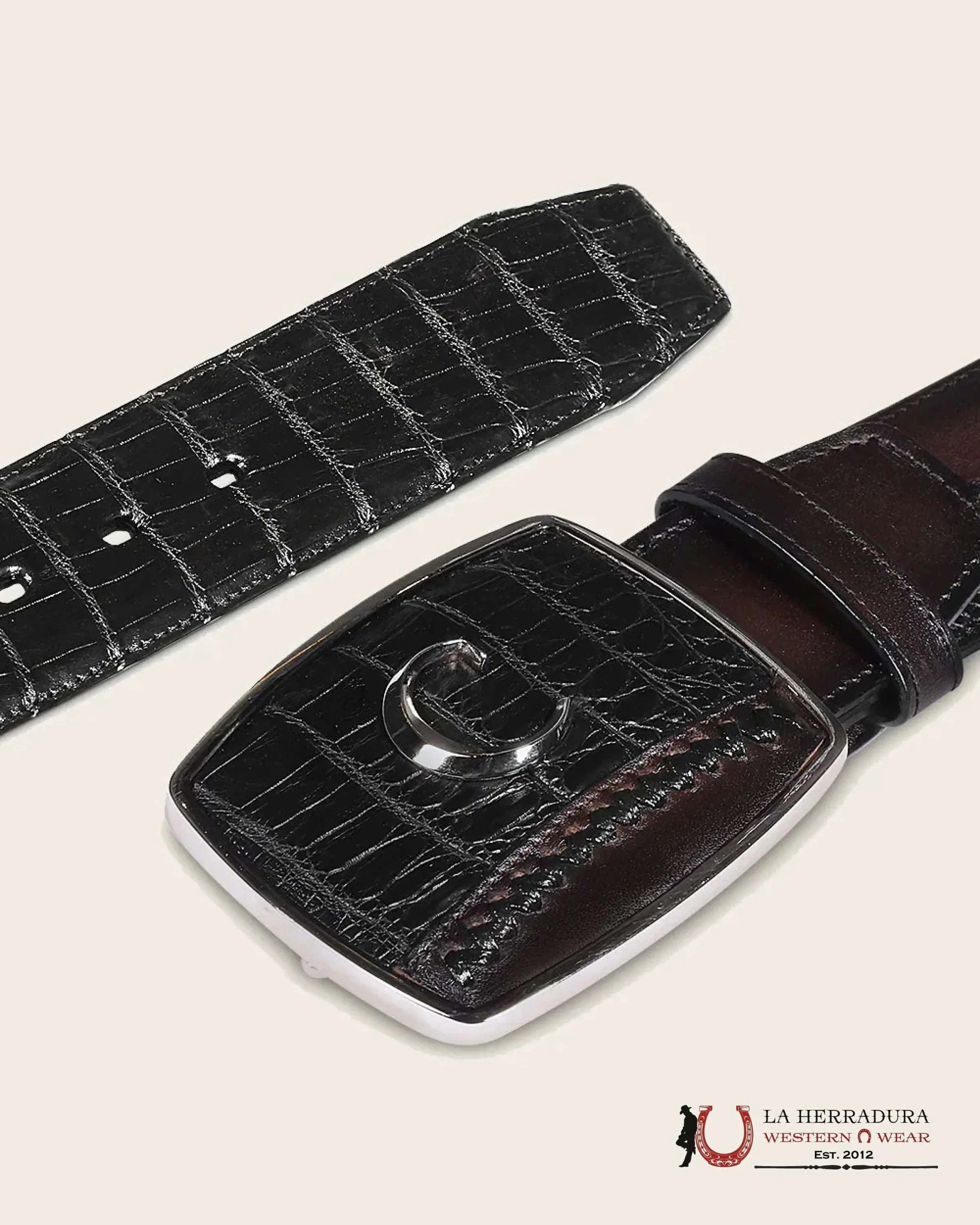 CUADRA CAIMAN FUSCUS COLA PLUNGE NEGRO BELT BC368 CINTURONES HOMBRES