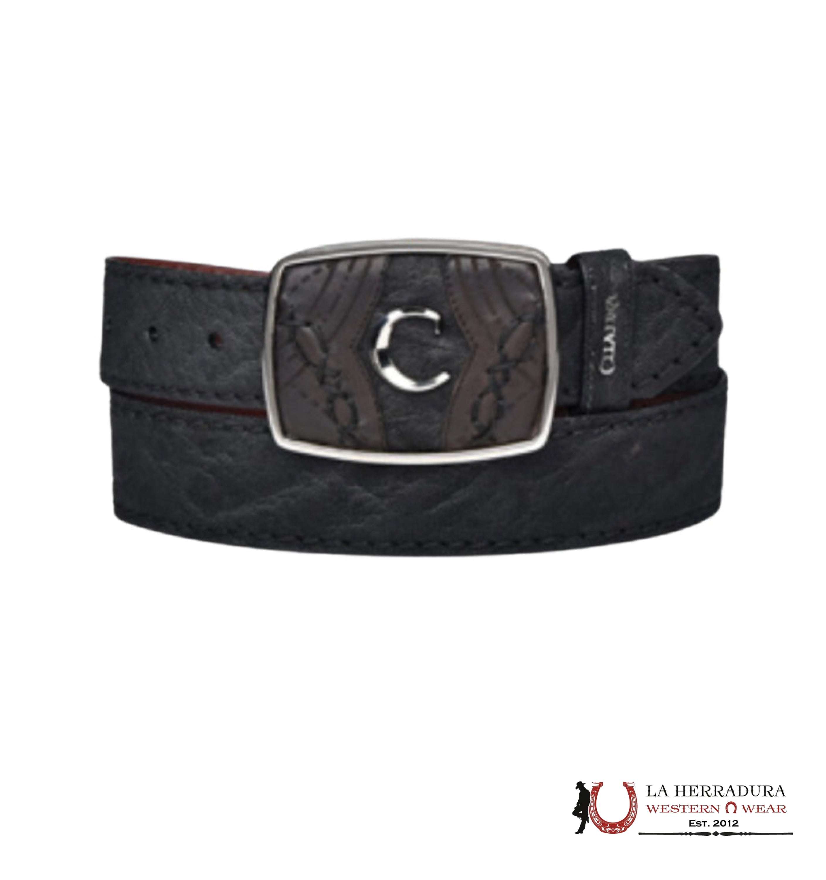 CUADRA Cinto De ELEFANTE NEGRO BC346 CINTURONES HOMBRES
