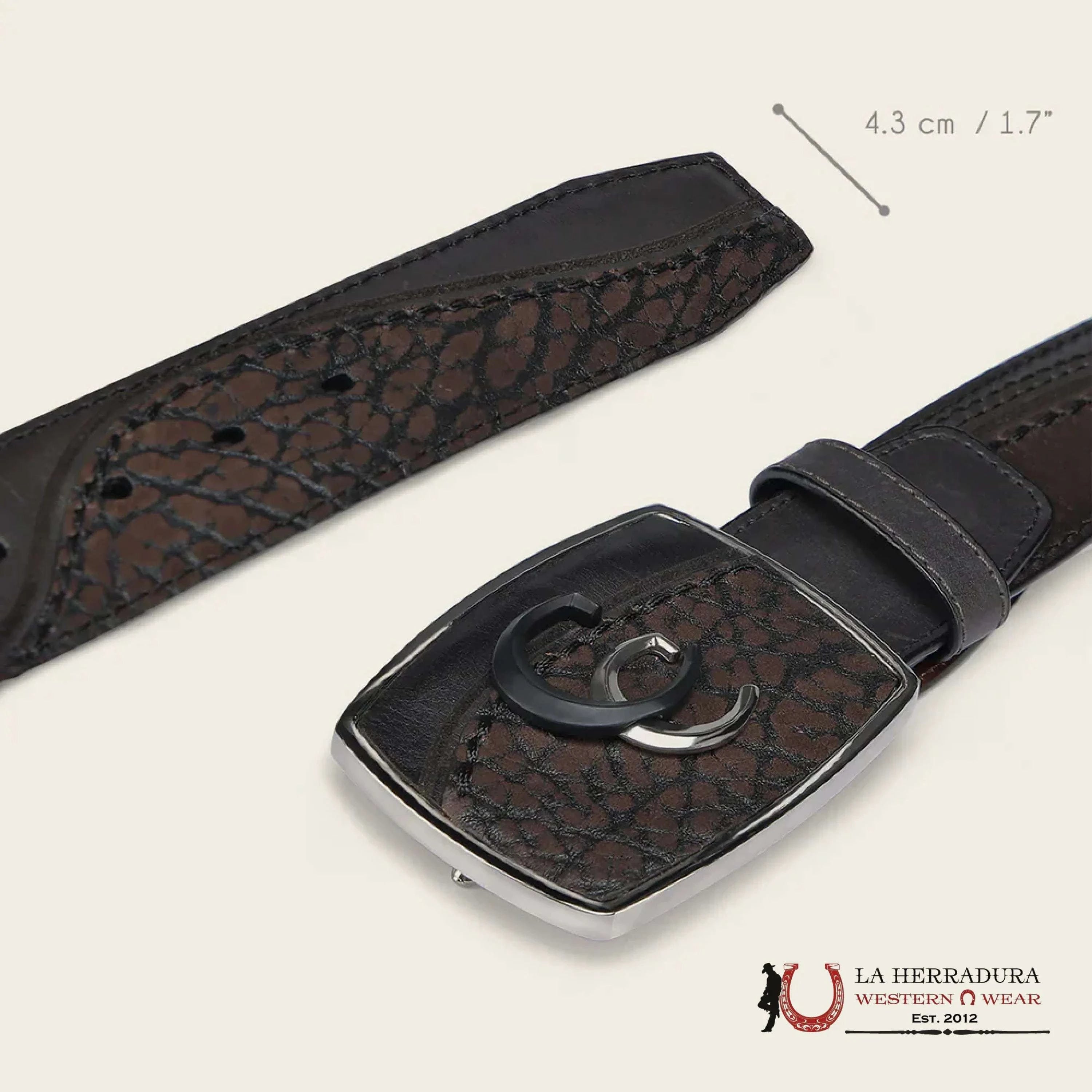 CUADRA Cinto De Res Toro Cuello Café CINTURONES HOMBRES