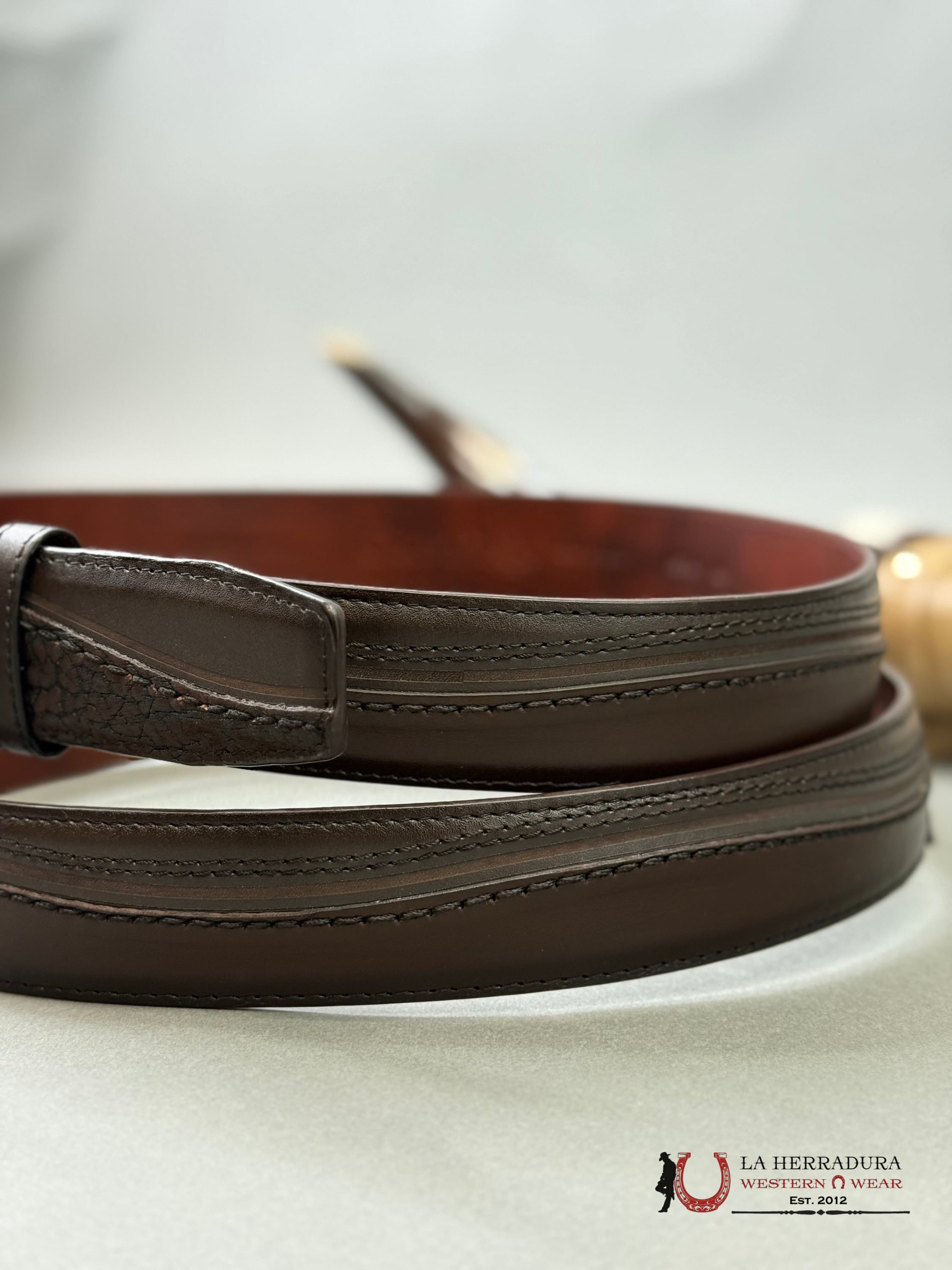 CUADRA Cinto De Res Toro Cuello Café CINTURONES HOMBRES