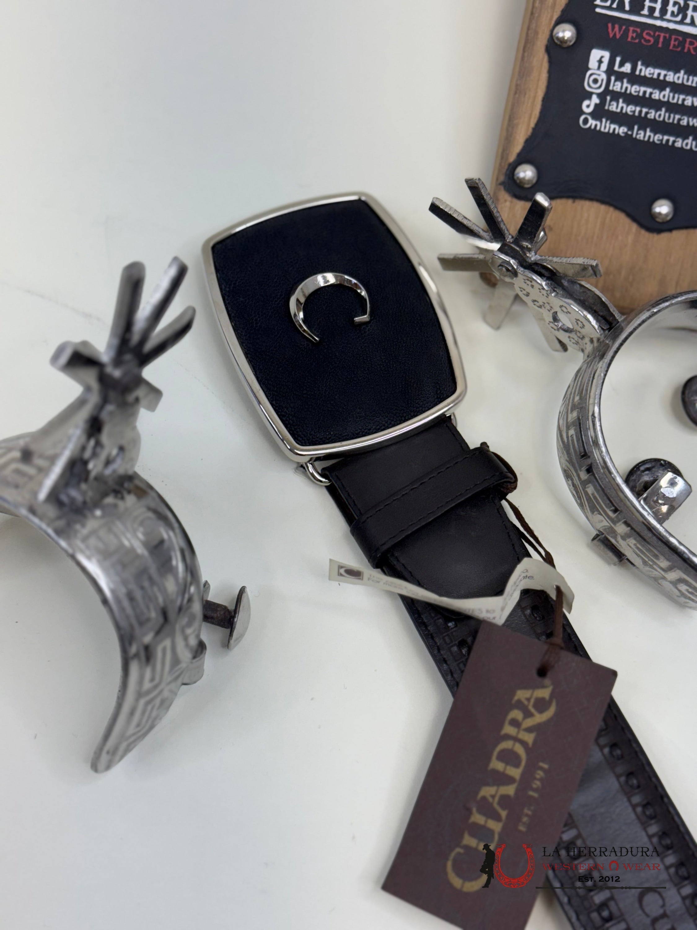 Cuadra Elefante Laser/Wov Black Belt Cinturones Hombres