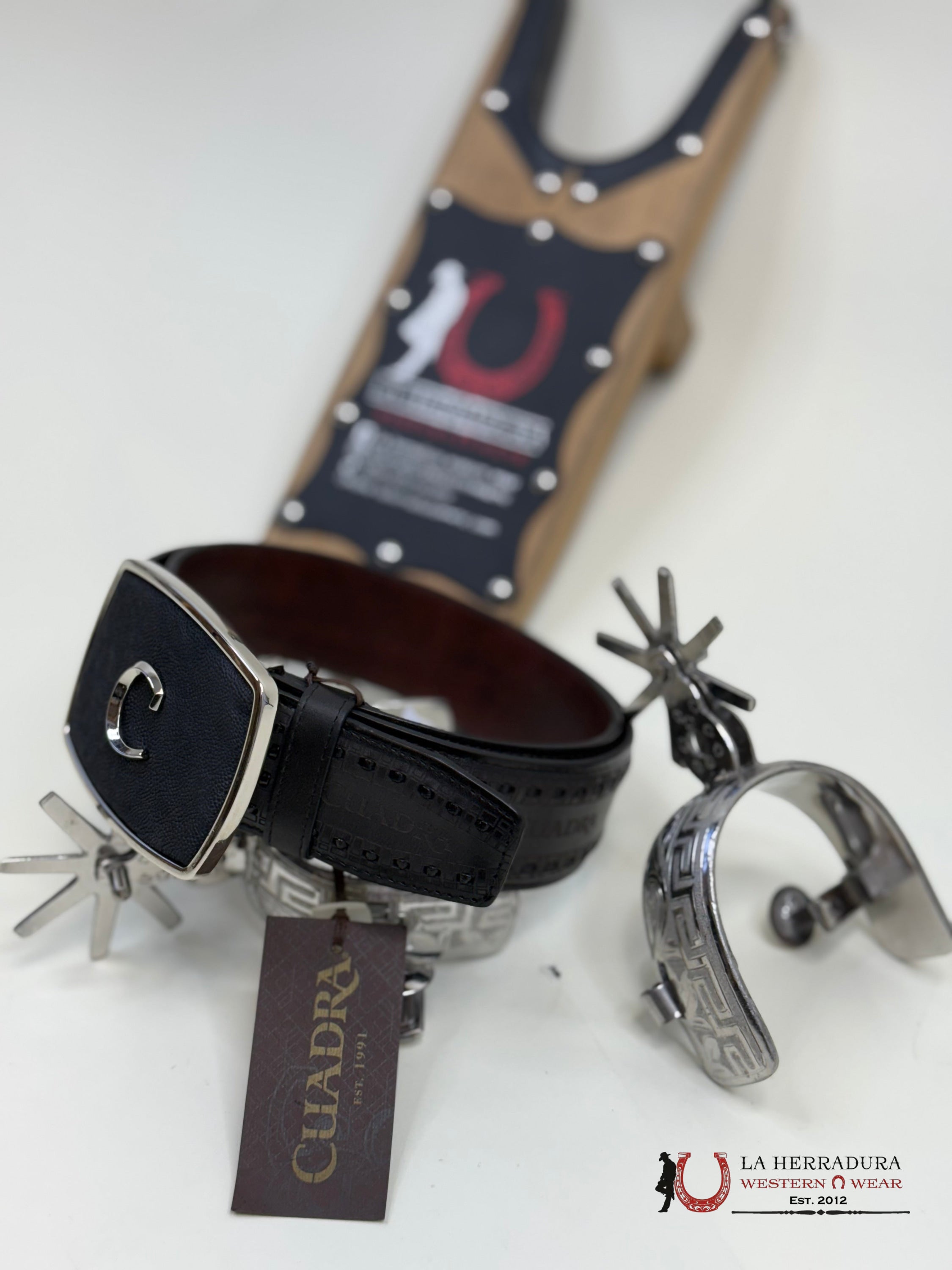 Cuadra Elefante Laser/Wov Black Belt Cinturones Hombres