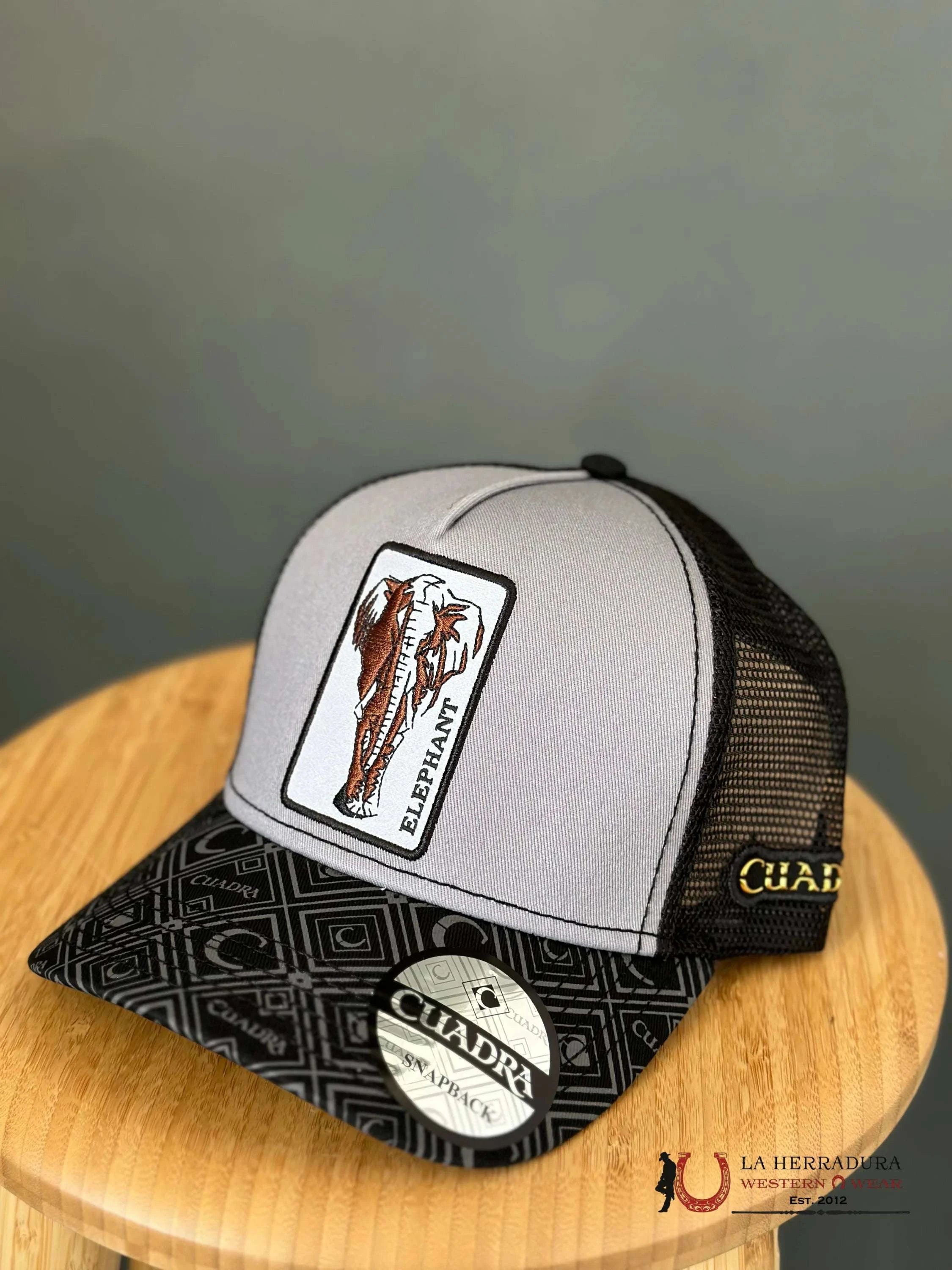Cuadra Elephant Charcoal Black Cap Caps Mens Gorras Hombres