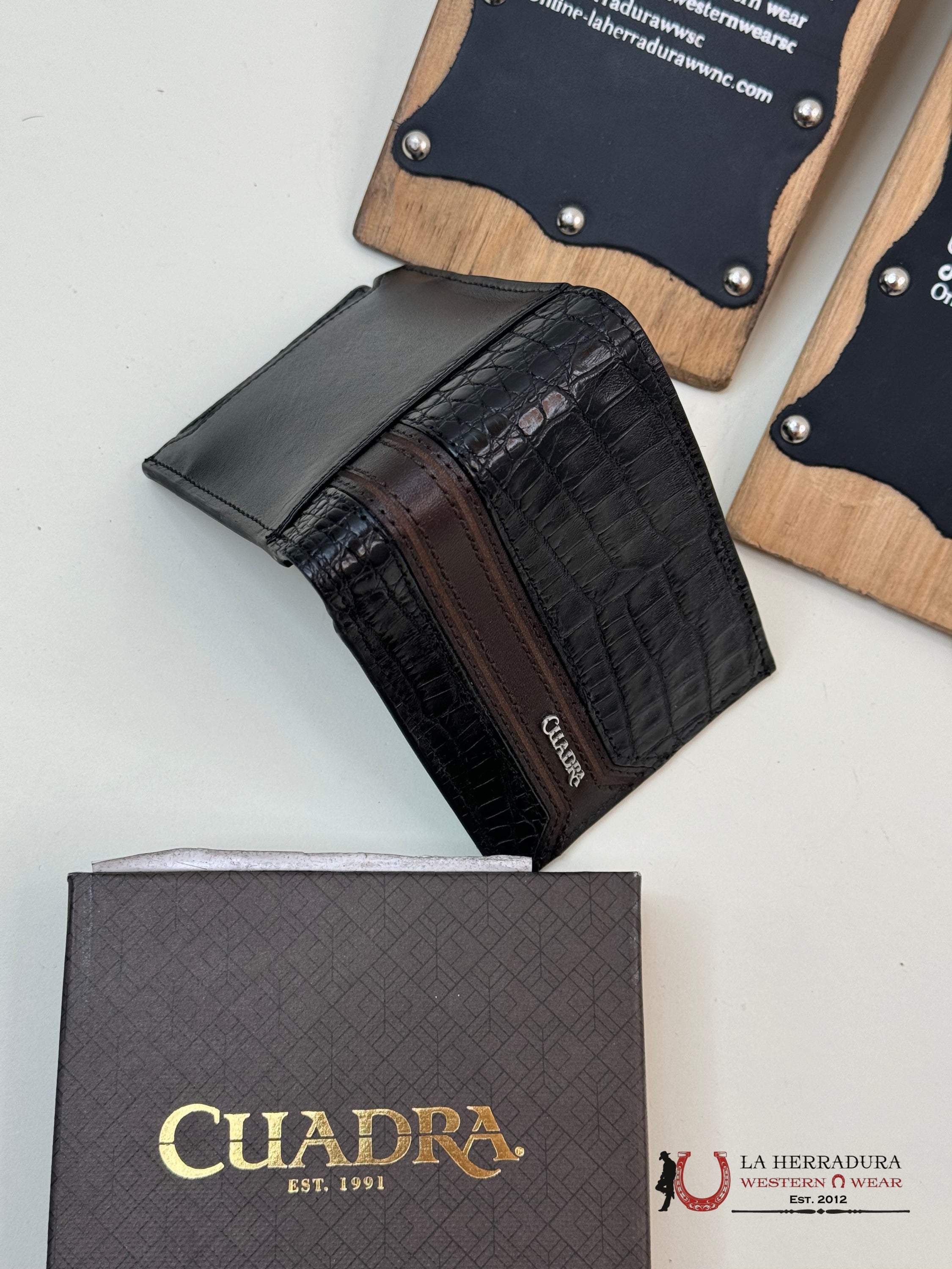 Cuadra Exotic Caiman Black Wallet Accesorios