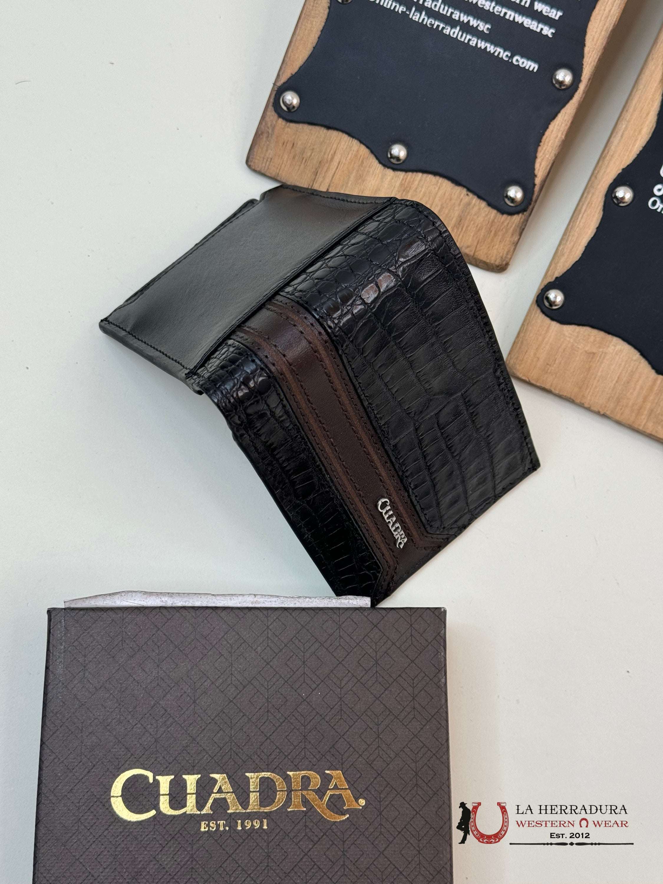 Cuadra Exotic Caiman Black Wallet Accesorios