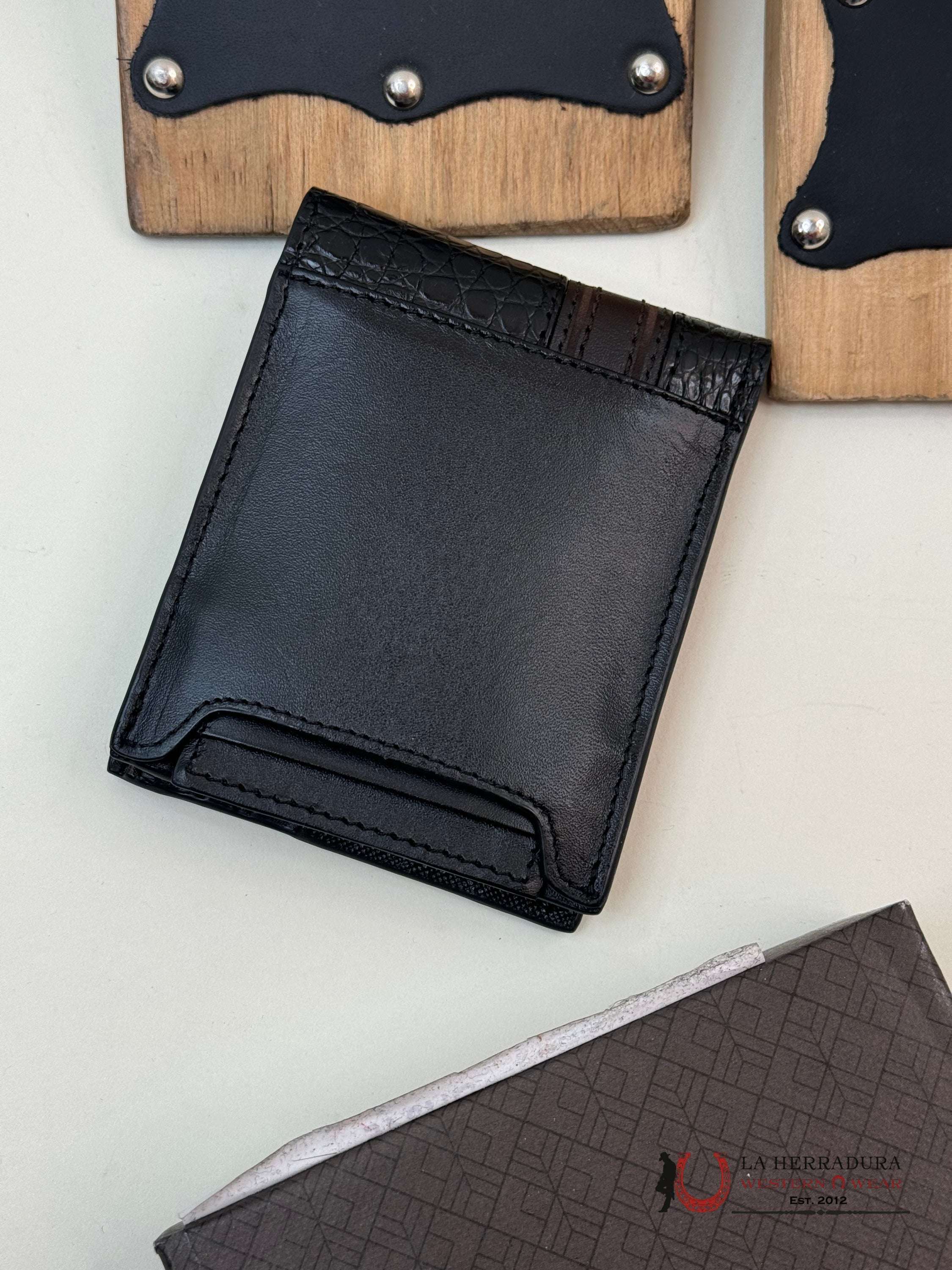 Cuadra Exotic Caiman Black Wallet Accesorios