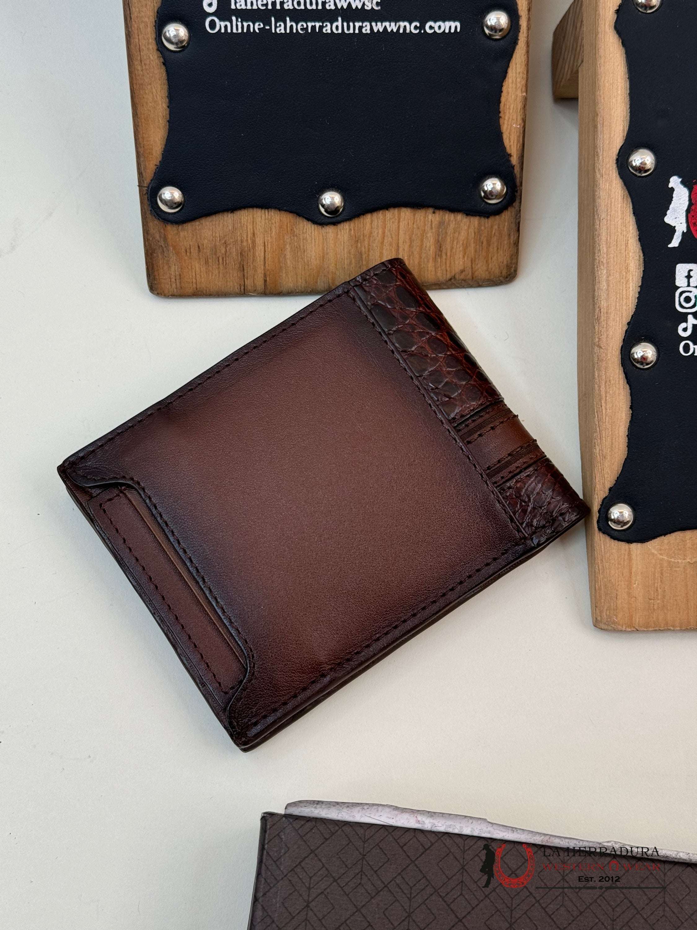Cuadra Exotic Caiman Brown Wallet Accesorios