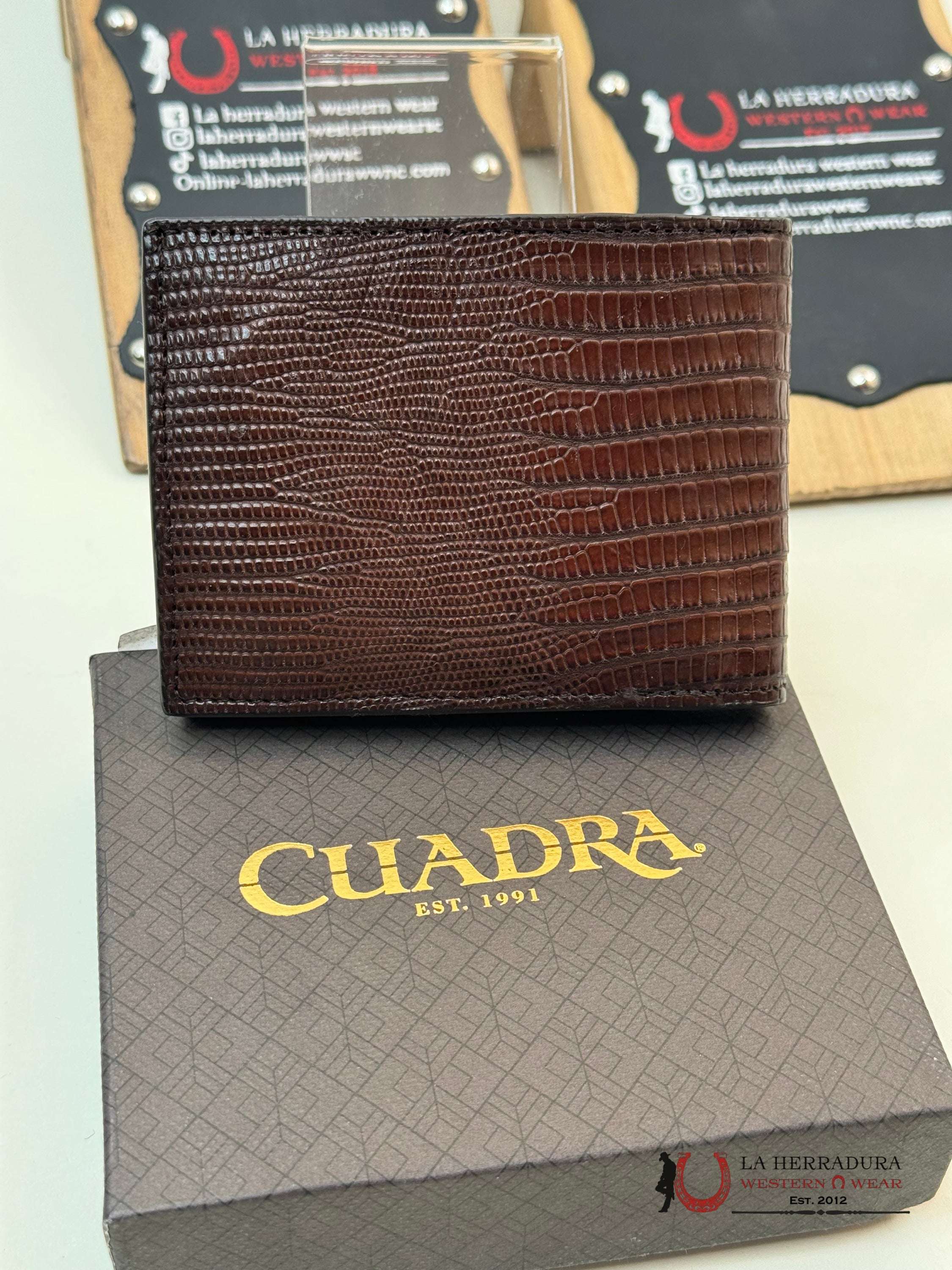Cuadra Exotic Lizard Teju Brown Wallet Accesorios