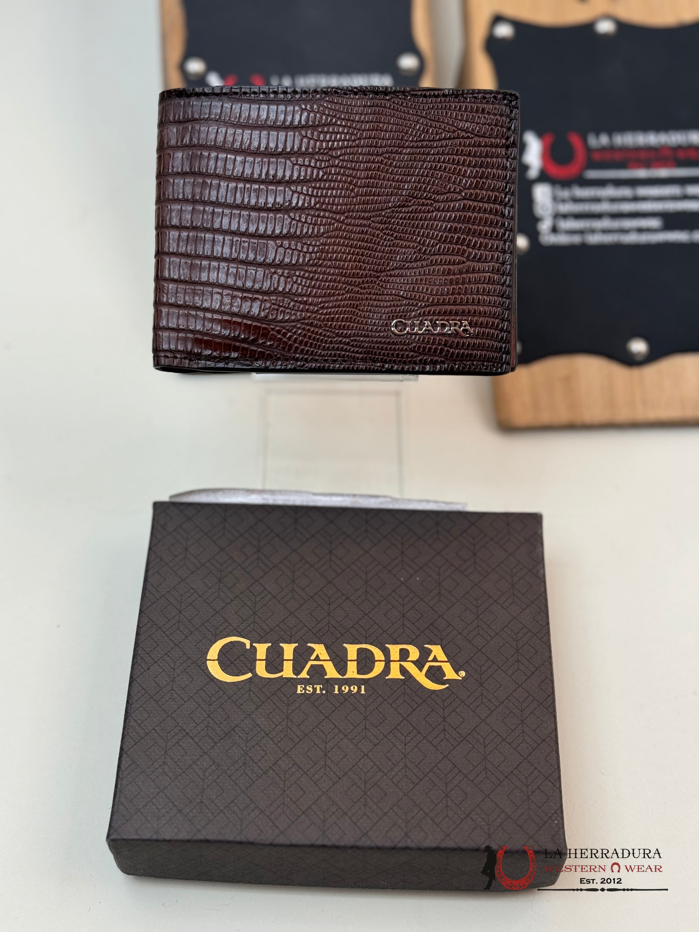 Cuadra Exotic Lizard Teju Brown Wallet Accesorios