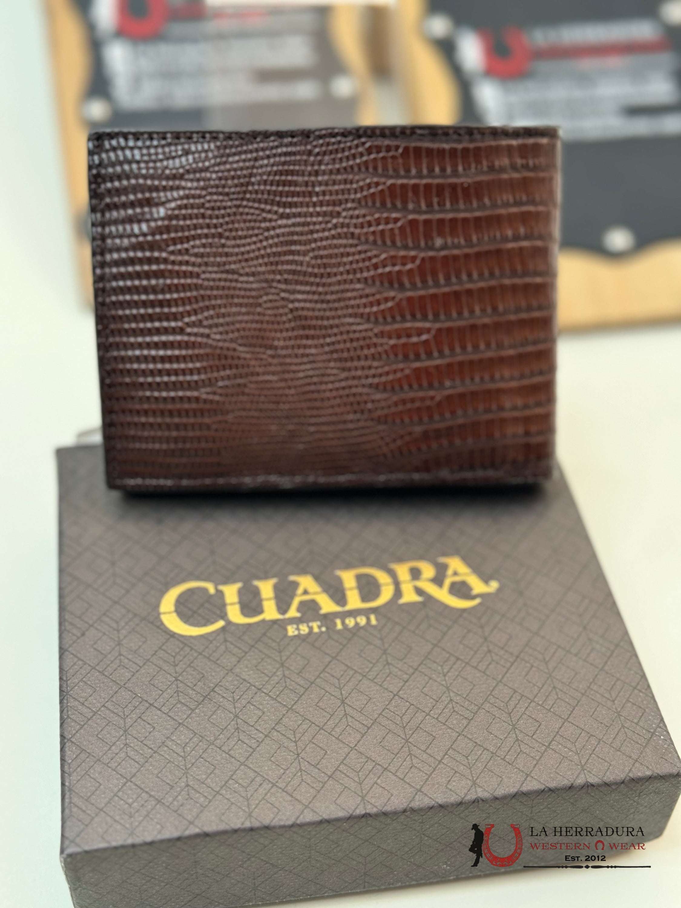 Cuadra Exotic Lizard Teju Brown Wallet Accesorios