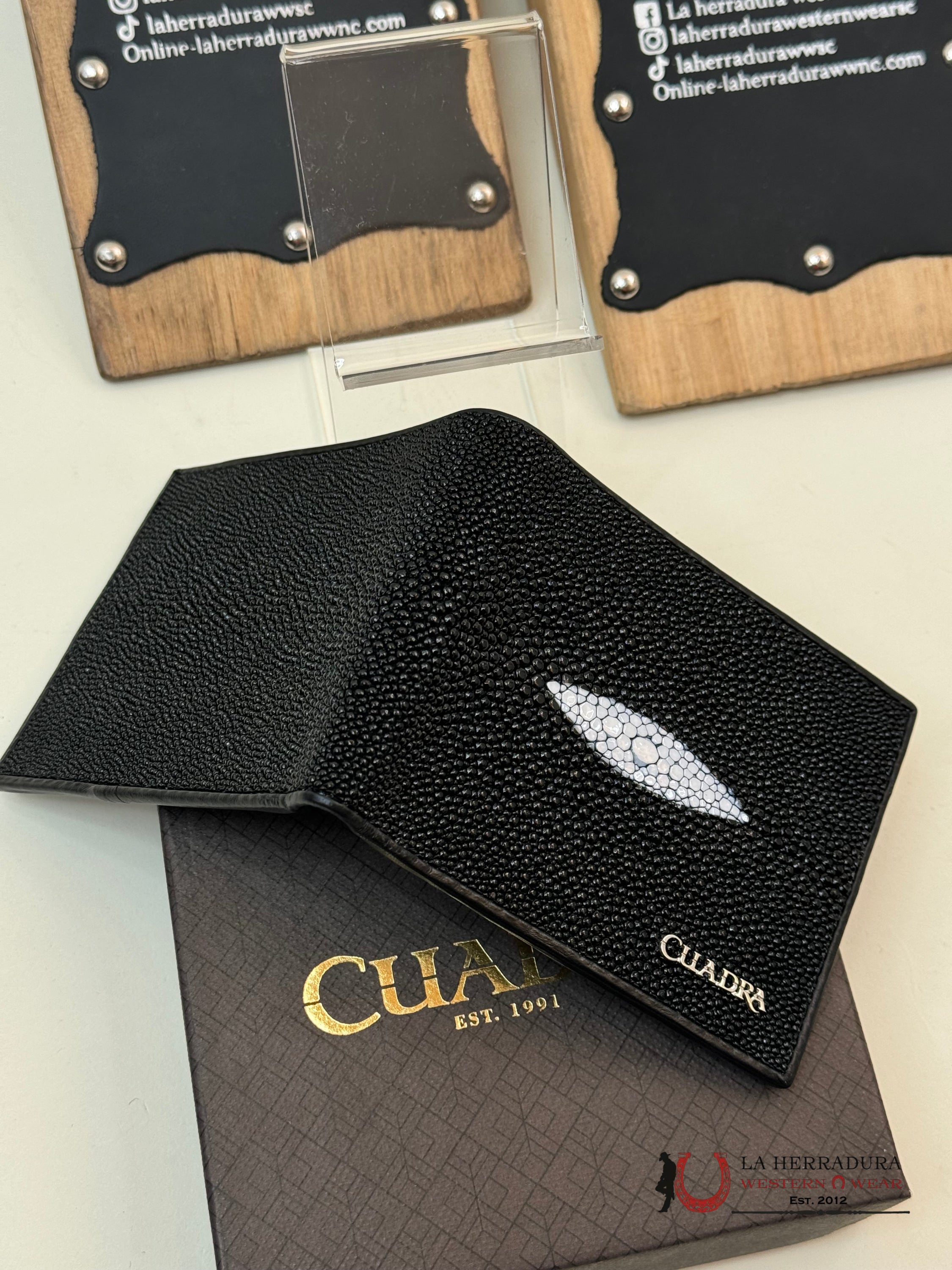 Cuadra Exotic Mantarraya Blac Walletk Accesorios