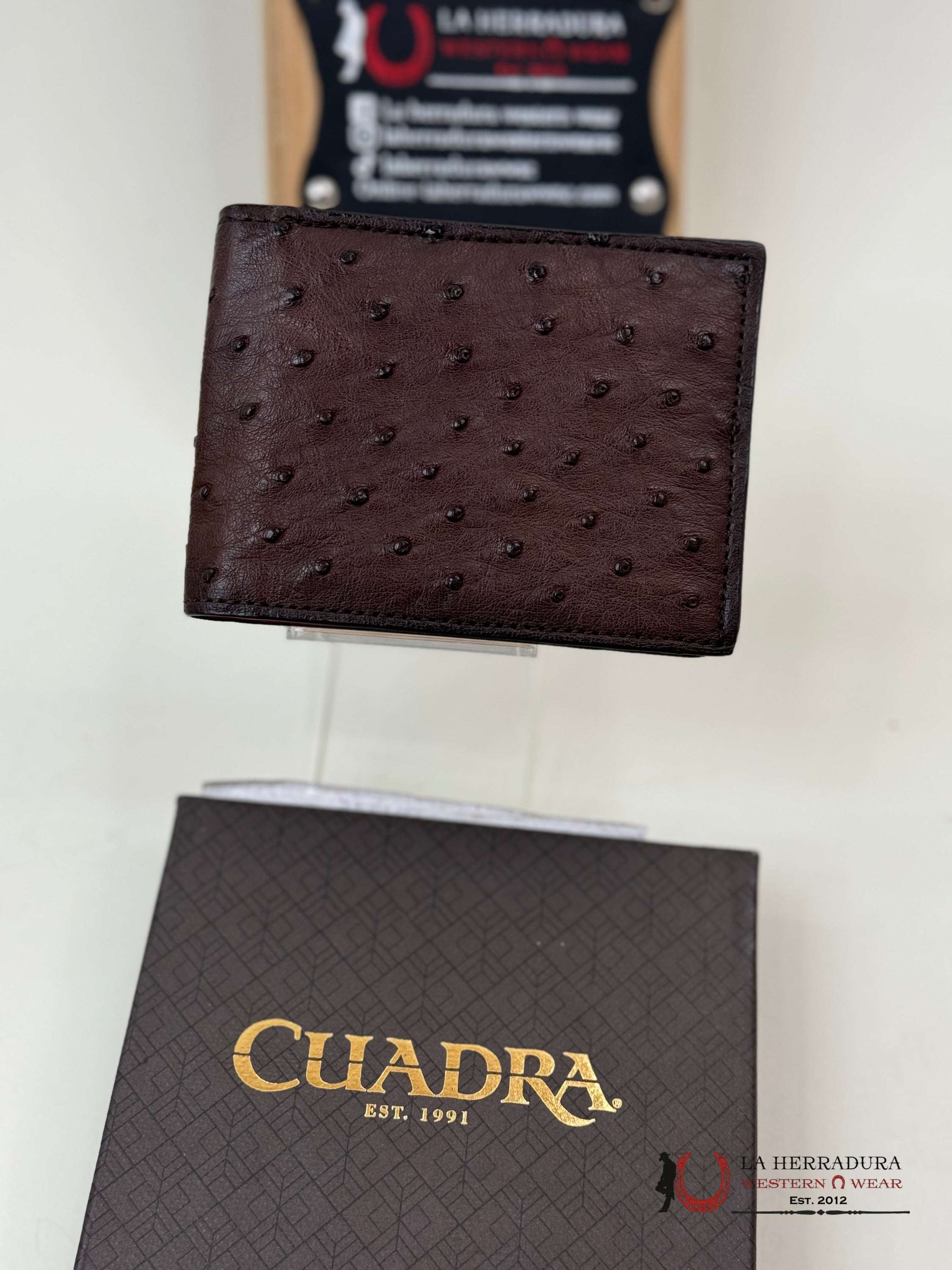 Cuadra Exotic Ostrich Brown Wallet Accesorios