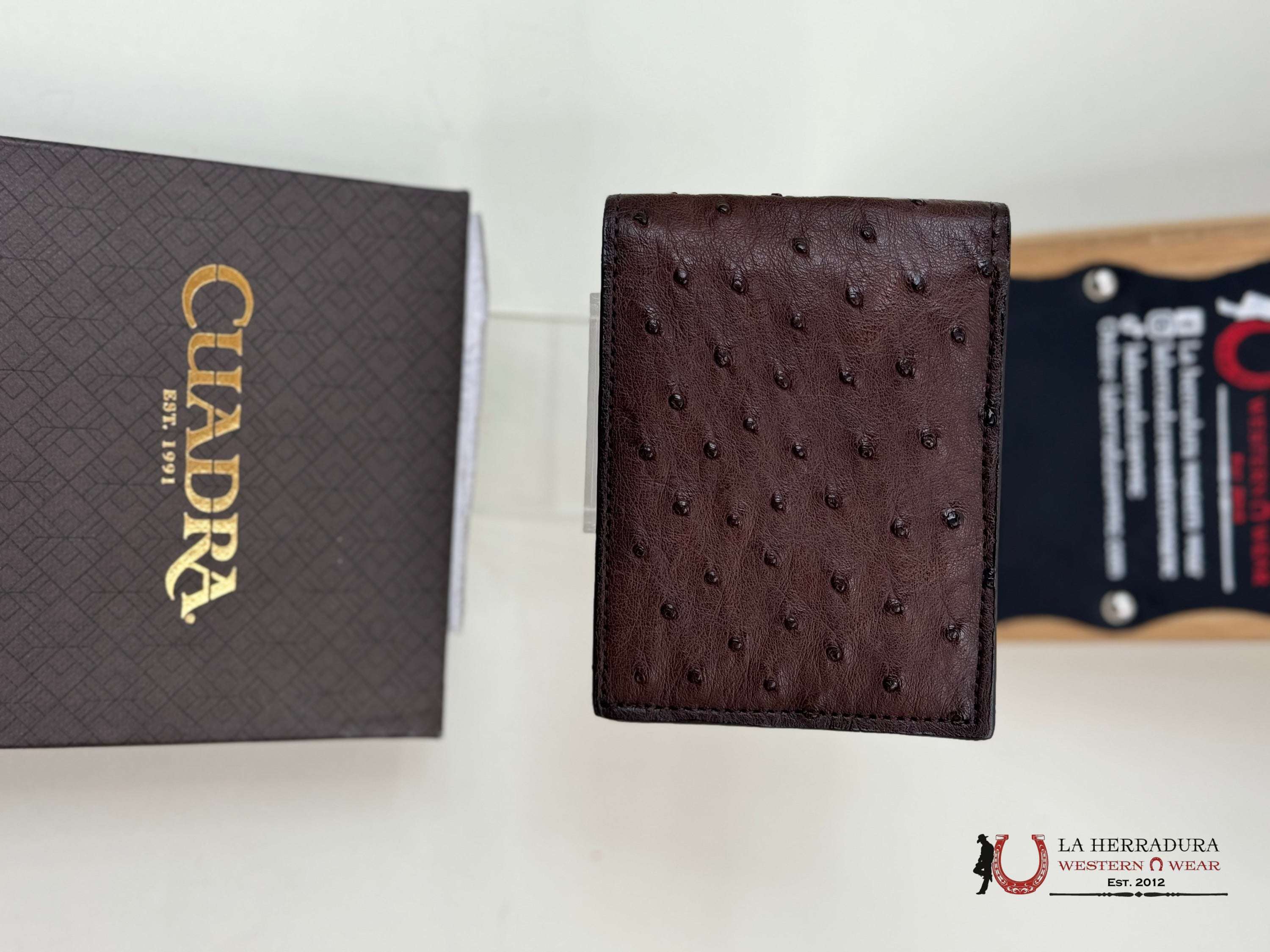 Cuadra Exotic Ostrich Brown Wallet Accesorios