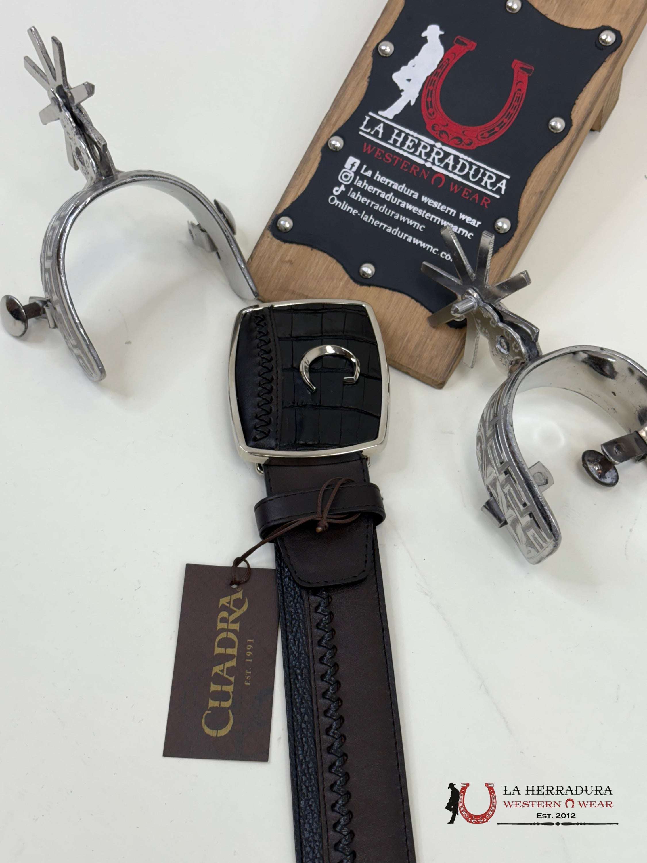 Cuadra Fucus Col Be Plung Caiman Belt Cinturones Hombres