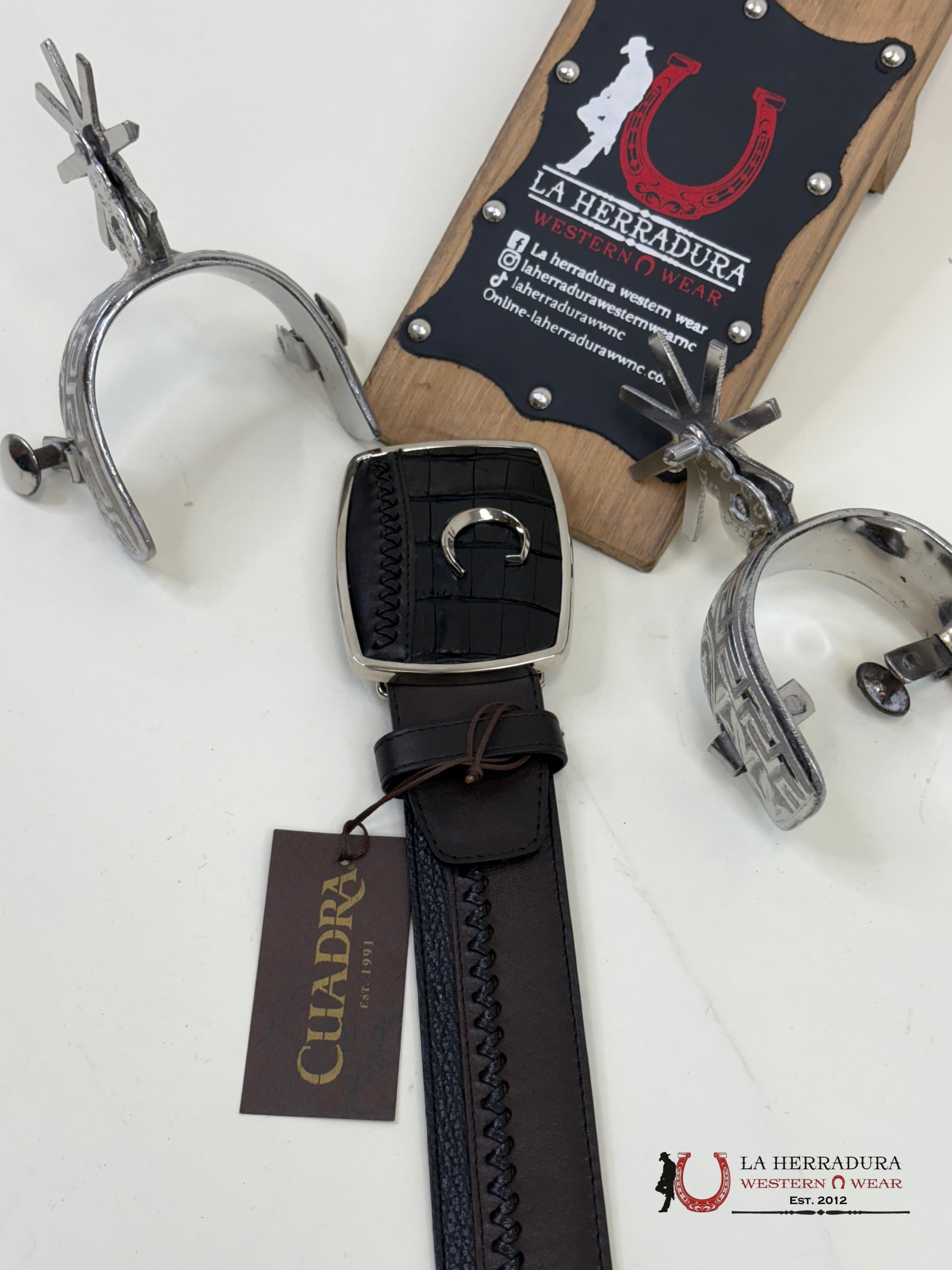 Cuadra Fucus Col Be Plung Caiman Belt Cinturones Hombres