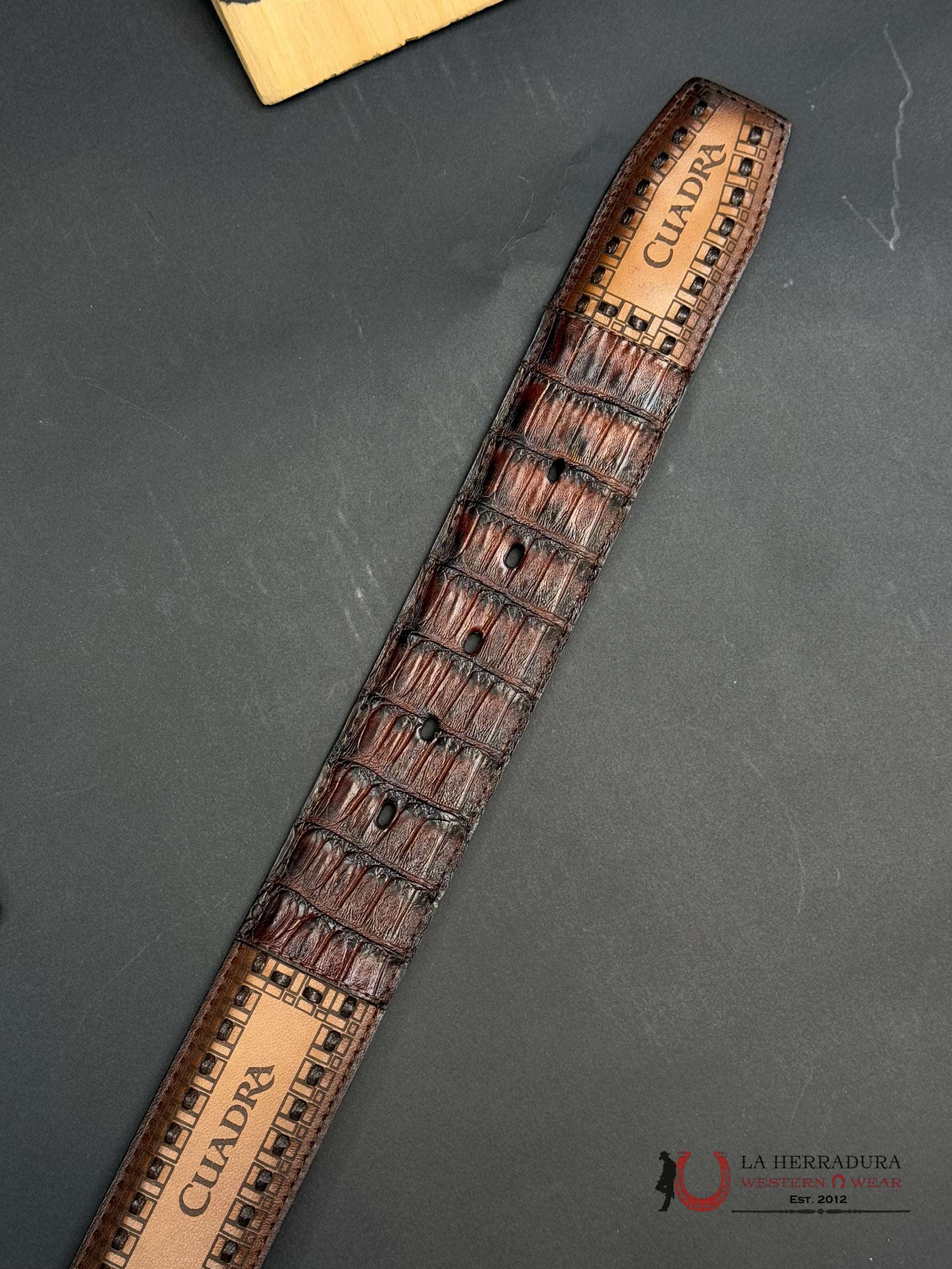 Cuadra Fuscus Belly Honey Caiman Belt Bc171 Cinturones Hombres