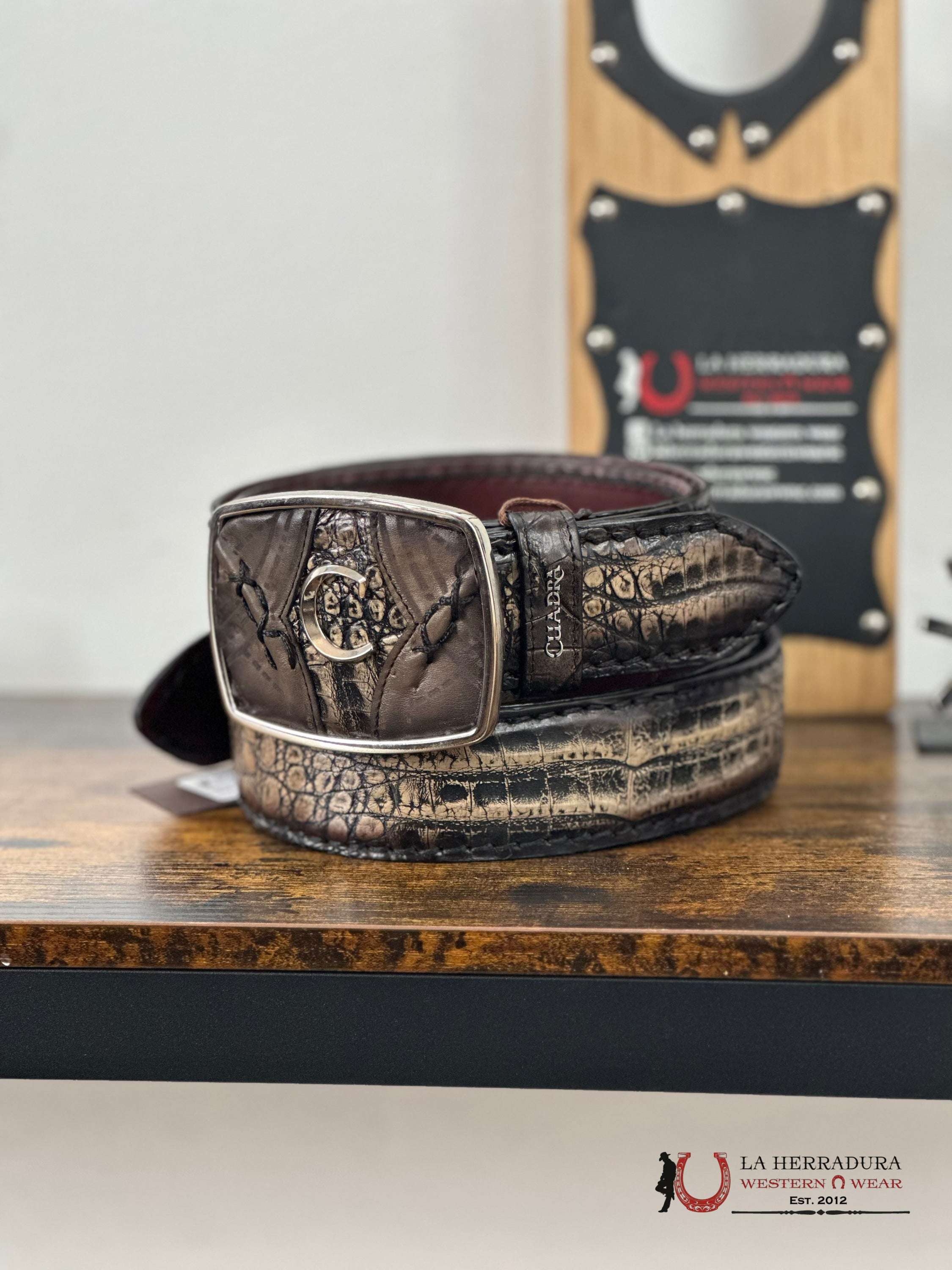 Cuadra Fuscus Belly Lomo Atlantis Negro Brown Belt Cinturones Hombres