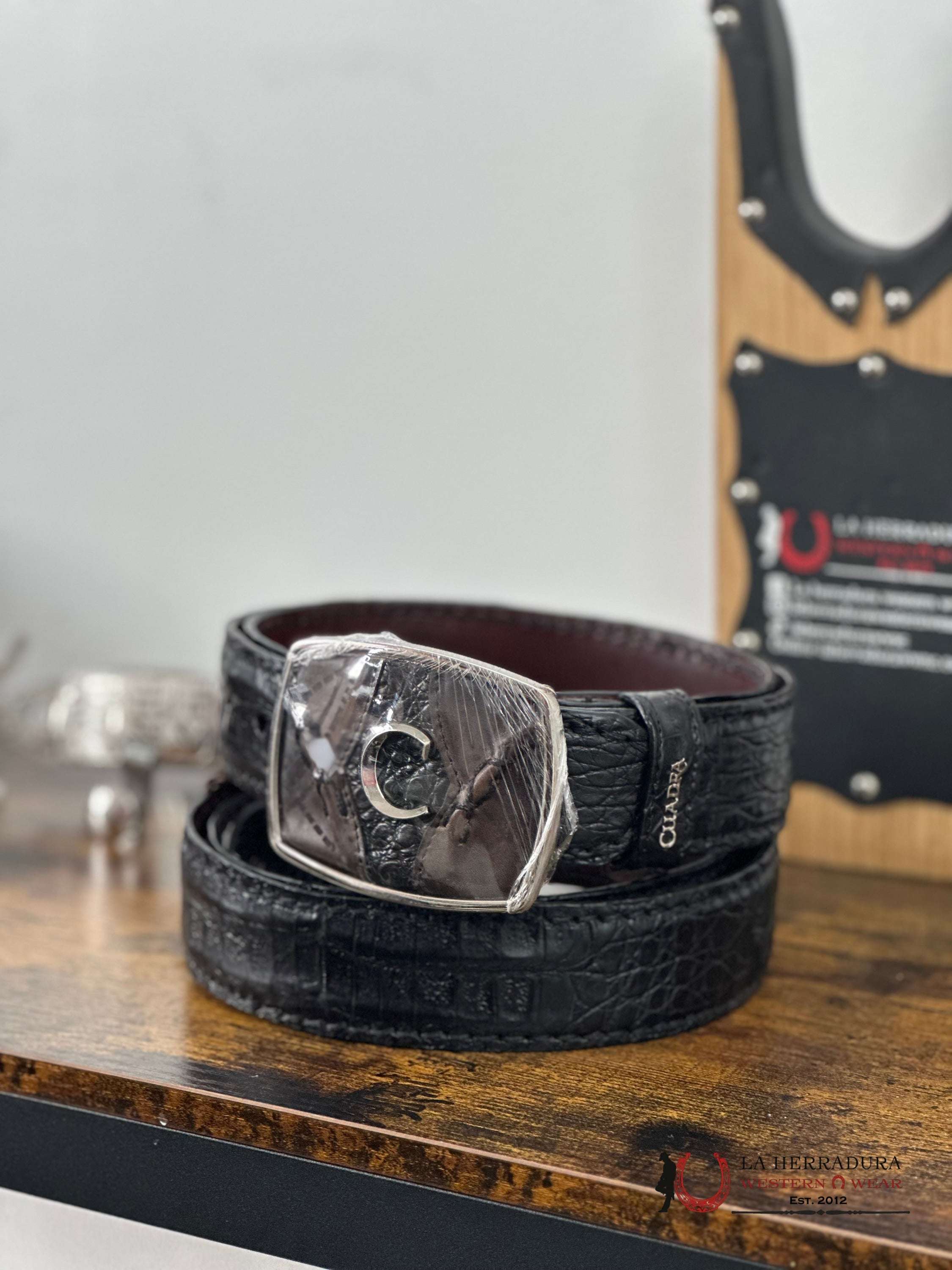 Cuadra Fuscus Lomo Bellt Black Complete Belt Cinturones Hombres