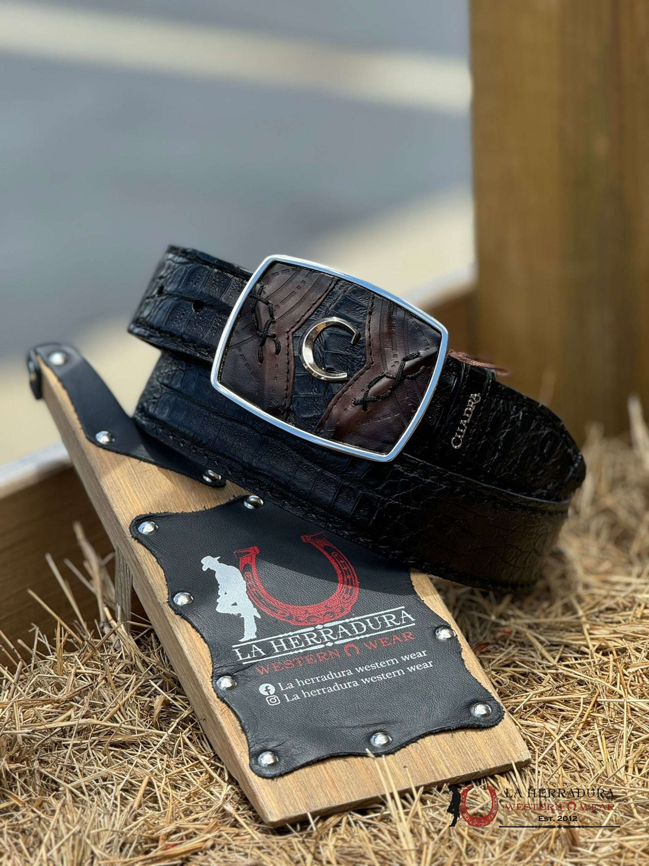 Cuadra Fuscus Lomo Bellt Black Complete Belt Cinturones Hombres