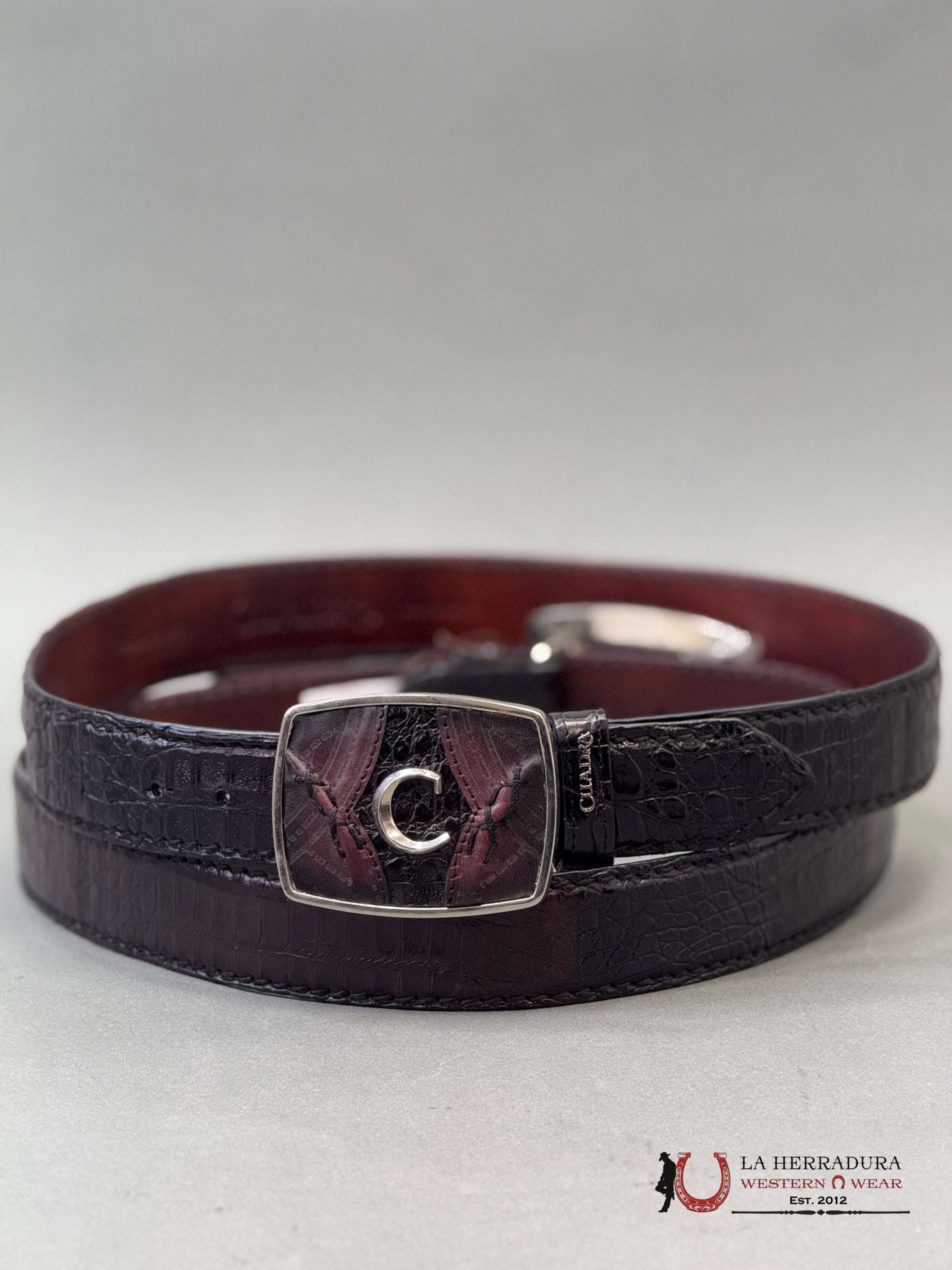 CUADRA FUSCUS LOMO BELLY COMPLETE BLACK CHERRY BELT CINTURONES HOMBRES