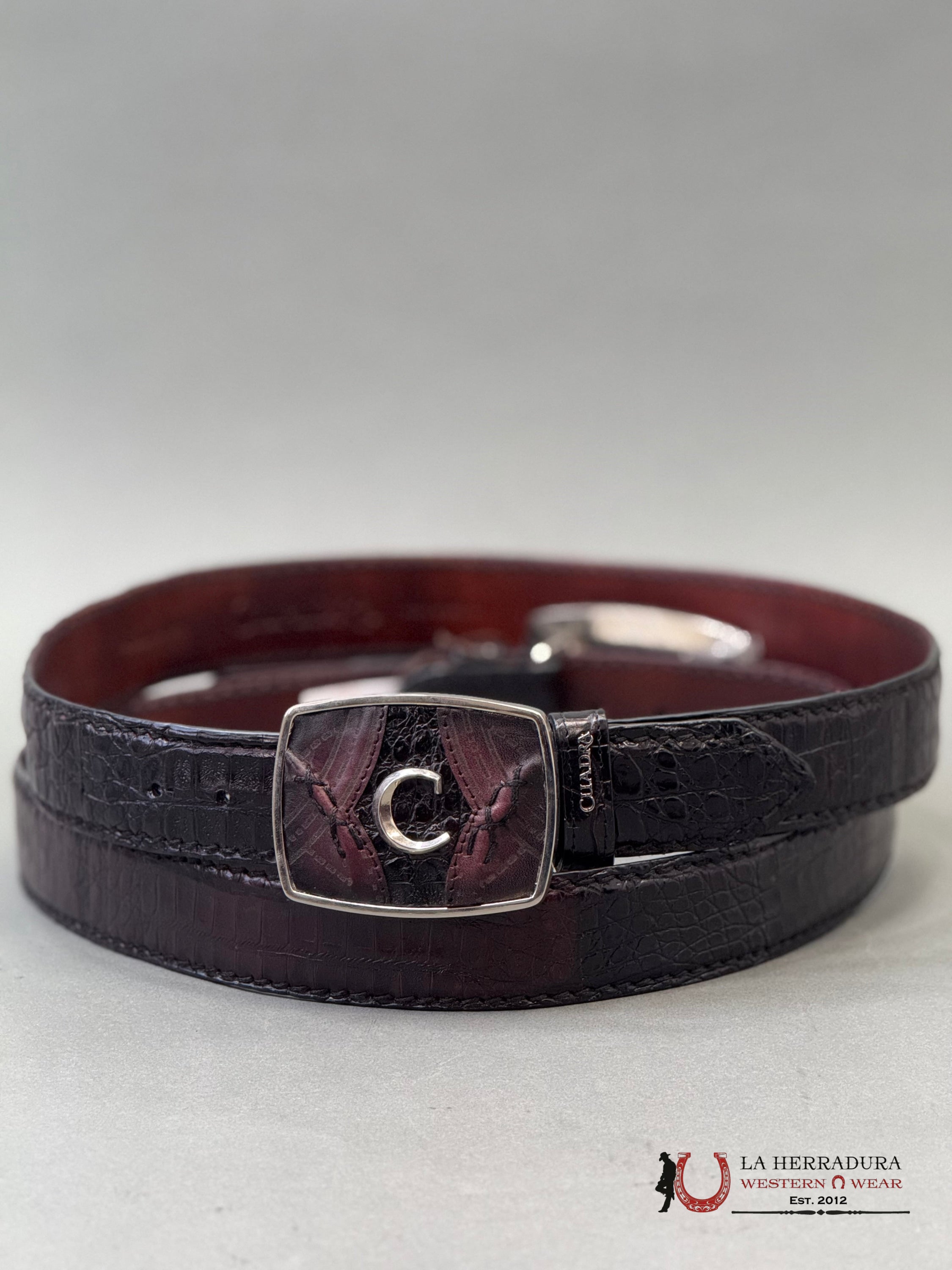 CUADRA FUSCUS LOMO BELLY COMPLETE BLACK CHERRY BELT CINTURONES HOMBRES