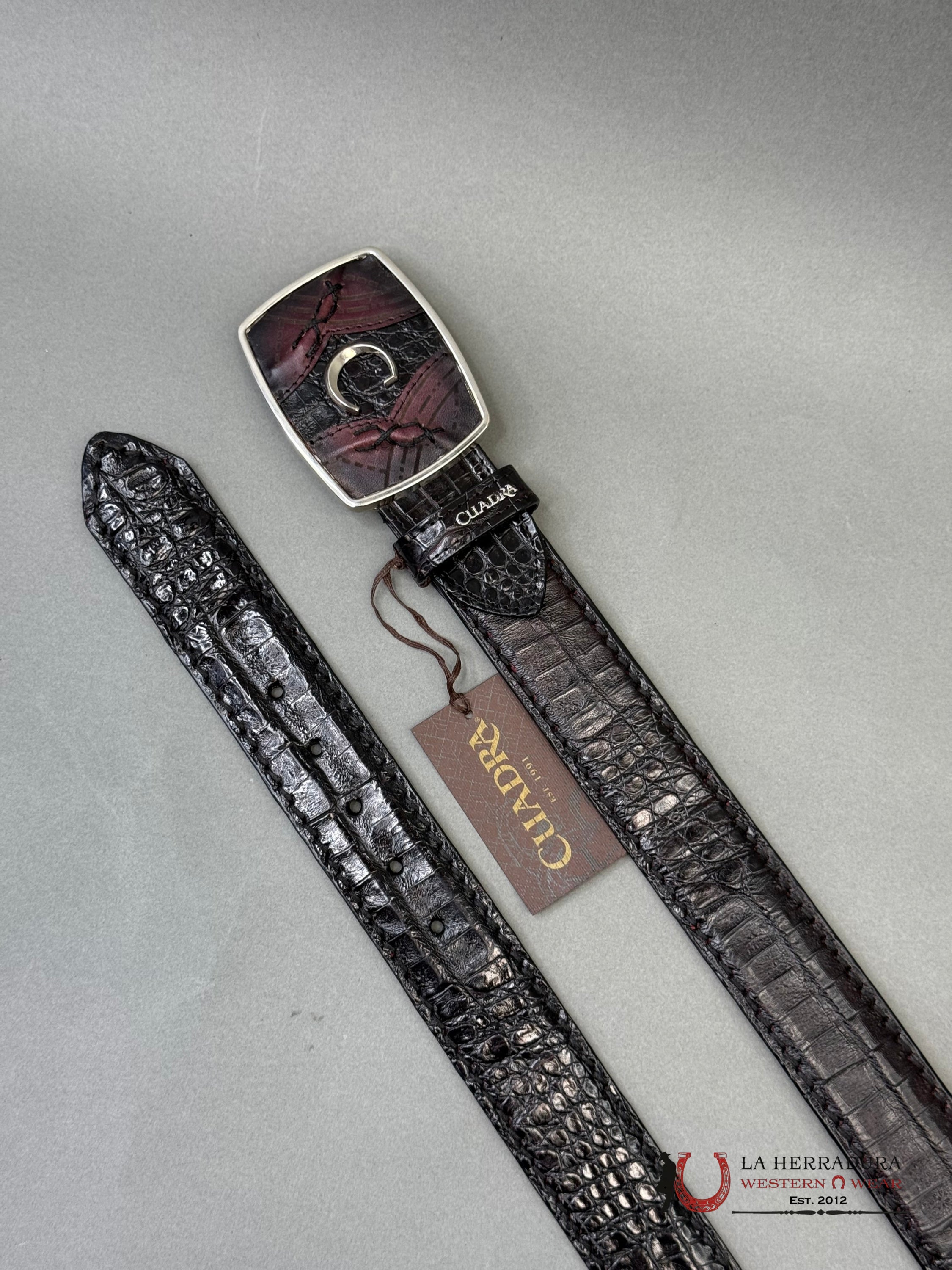 CUADRA FUSCUS LOMO BELLY COMPLETE BLACK CHERRY BELT CINTURONES HOMBRES