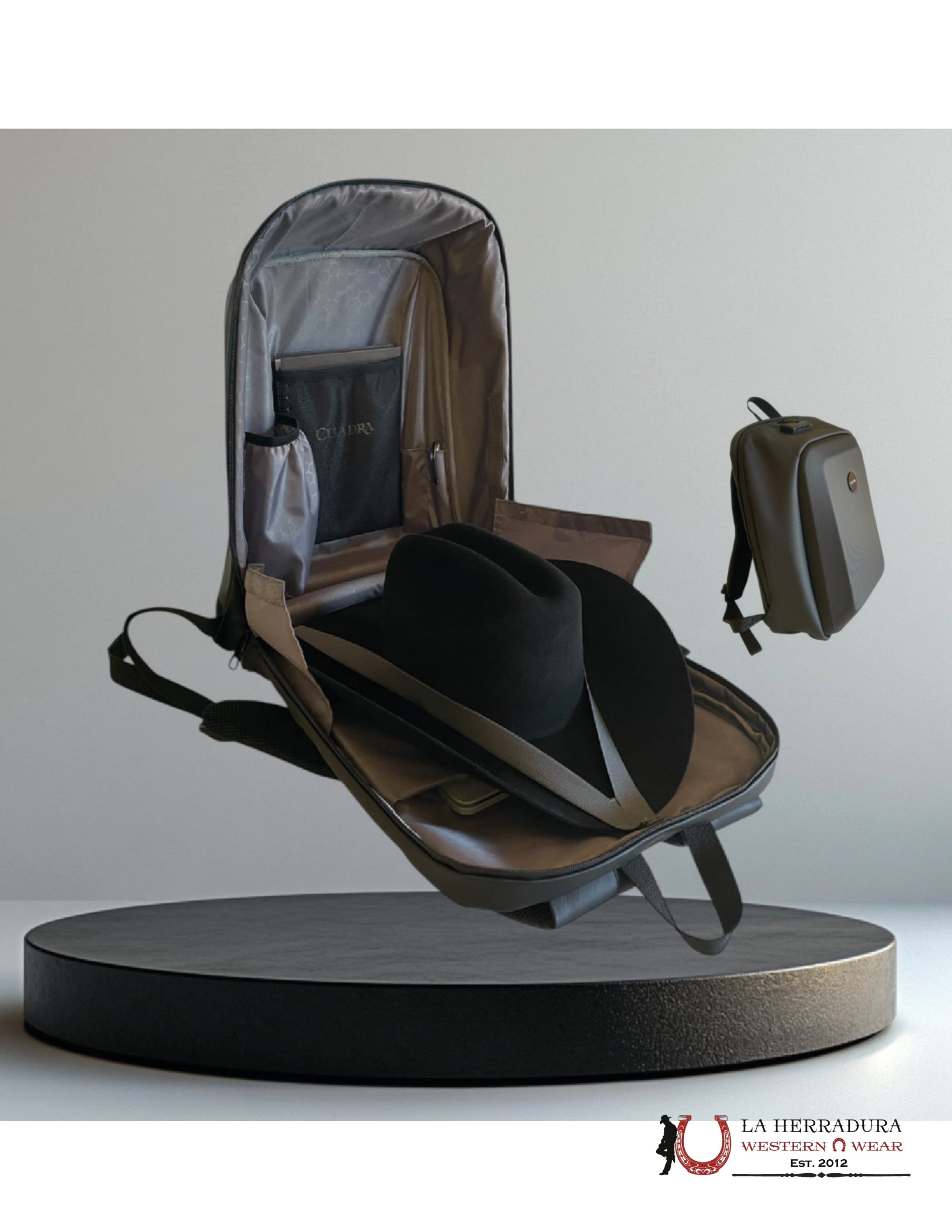 CUADRA HAT BACK PACK Black TEJANA