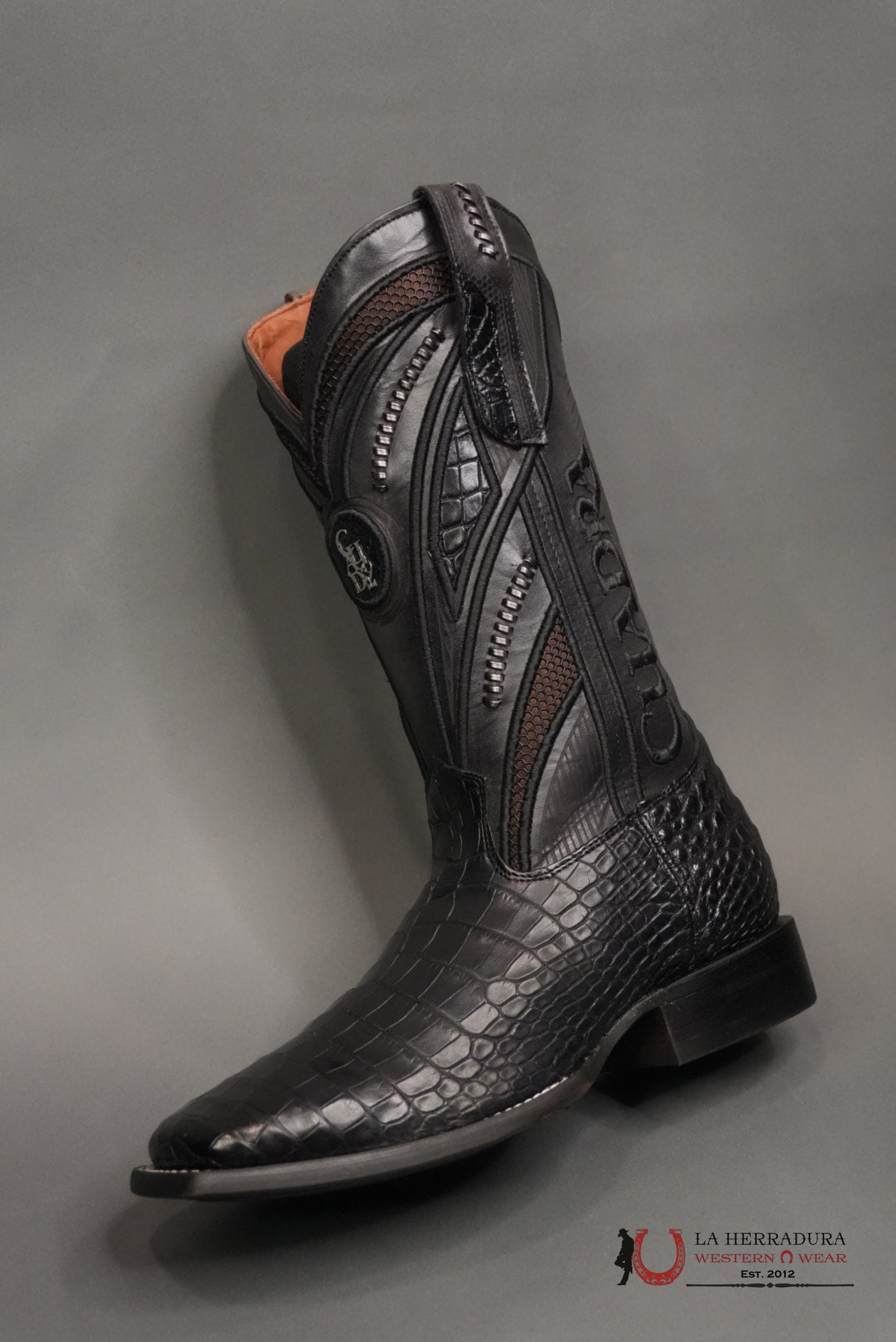 CUADRA IMPERIO BOOTS ALIGATOR/CAIMAN LIMITED EDITION BLACK SQUARE TOE (EE) BOTAS HOMBRES