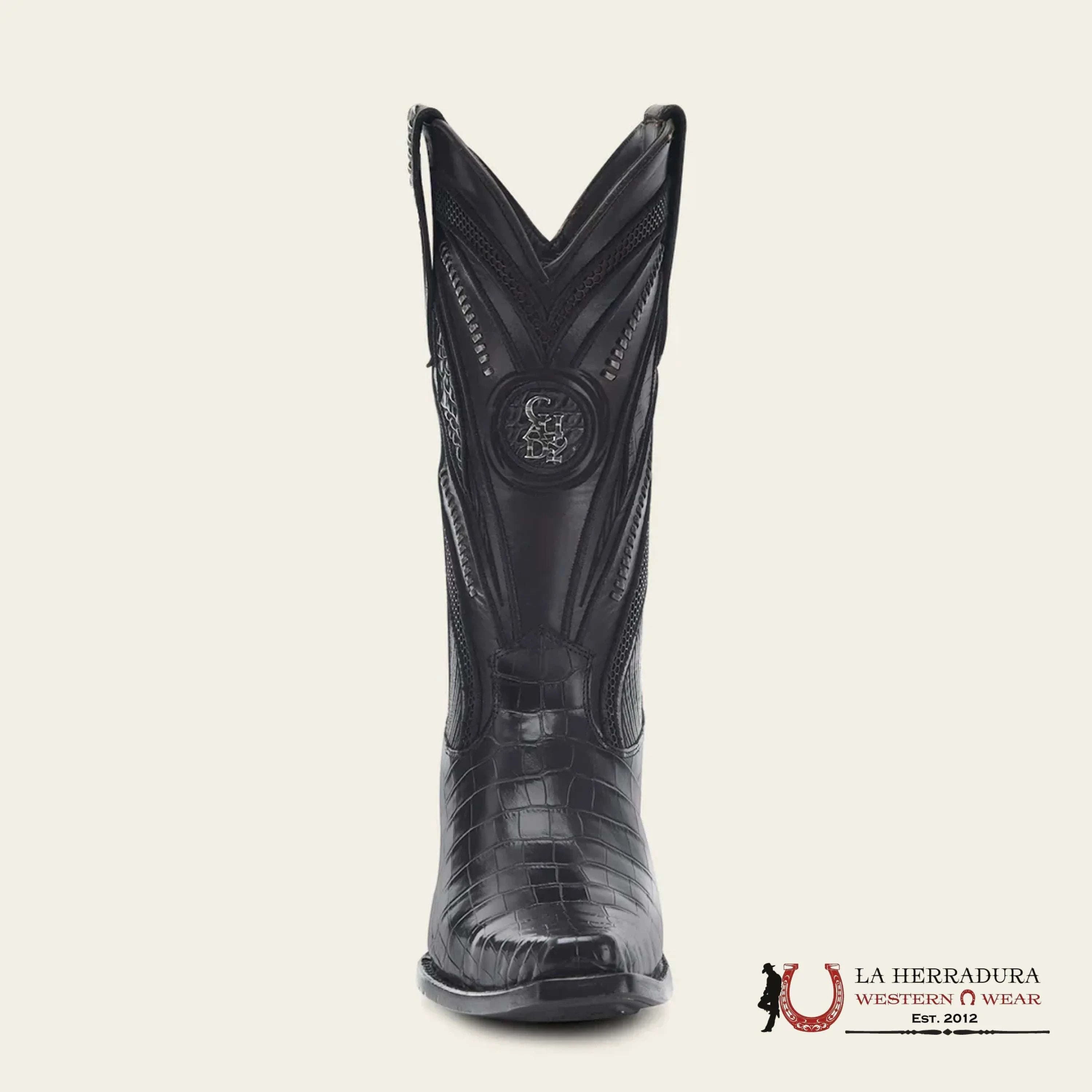 Cuadra Imperio Boots Aligator Limited Edition Black Narrow Botas Hombres