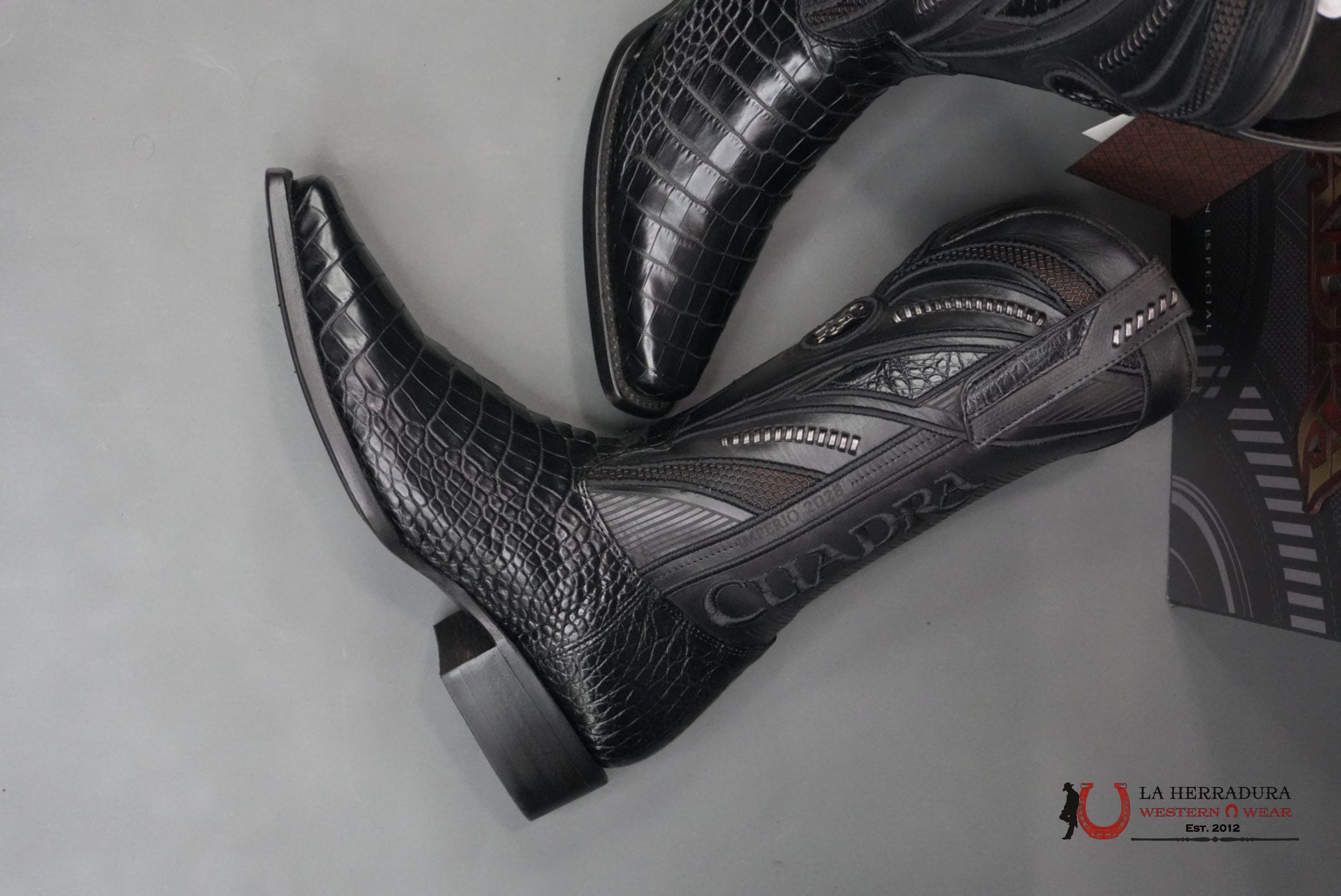 CUADRA IMPERIO BOOTS ALIGATOR LIMITED EDITION BLACK NARROW BOTAS HOMBRES