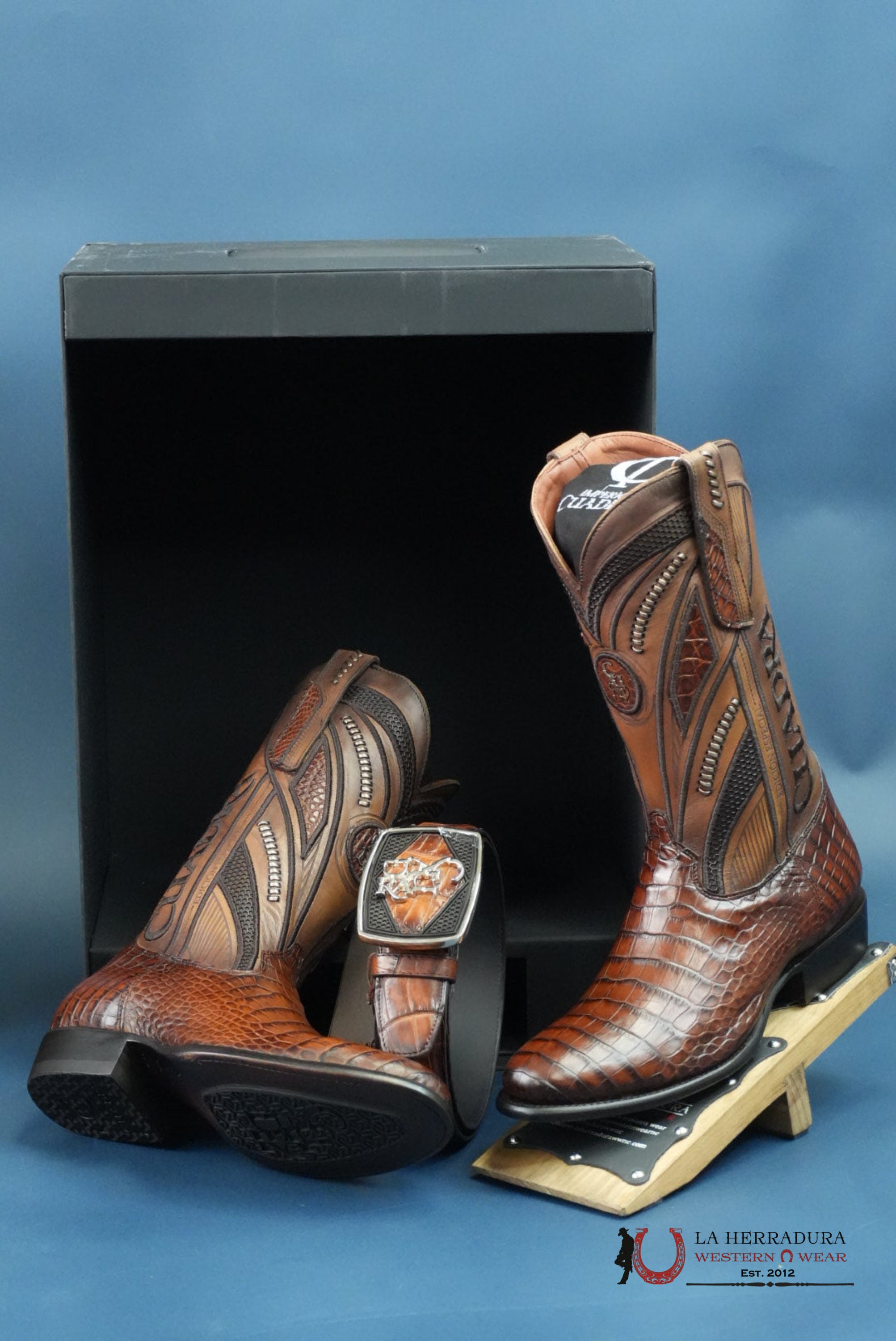 CUADRA IMPERIO BOOTS ALLIGATOR LIMITED EDTION BROOKLYN OVAL TOE BOTAS HOMBRES