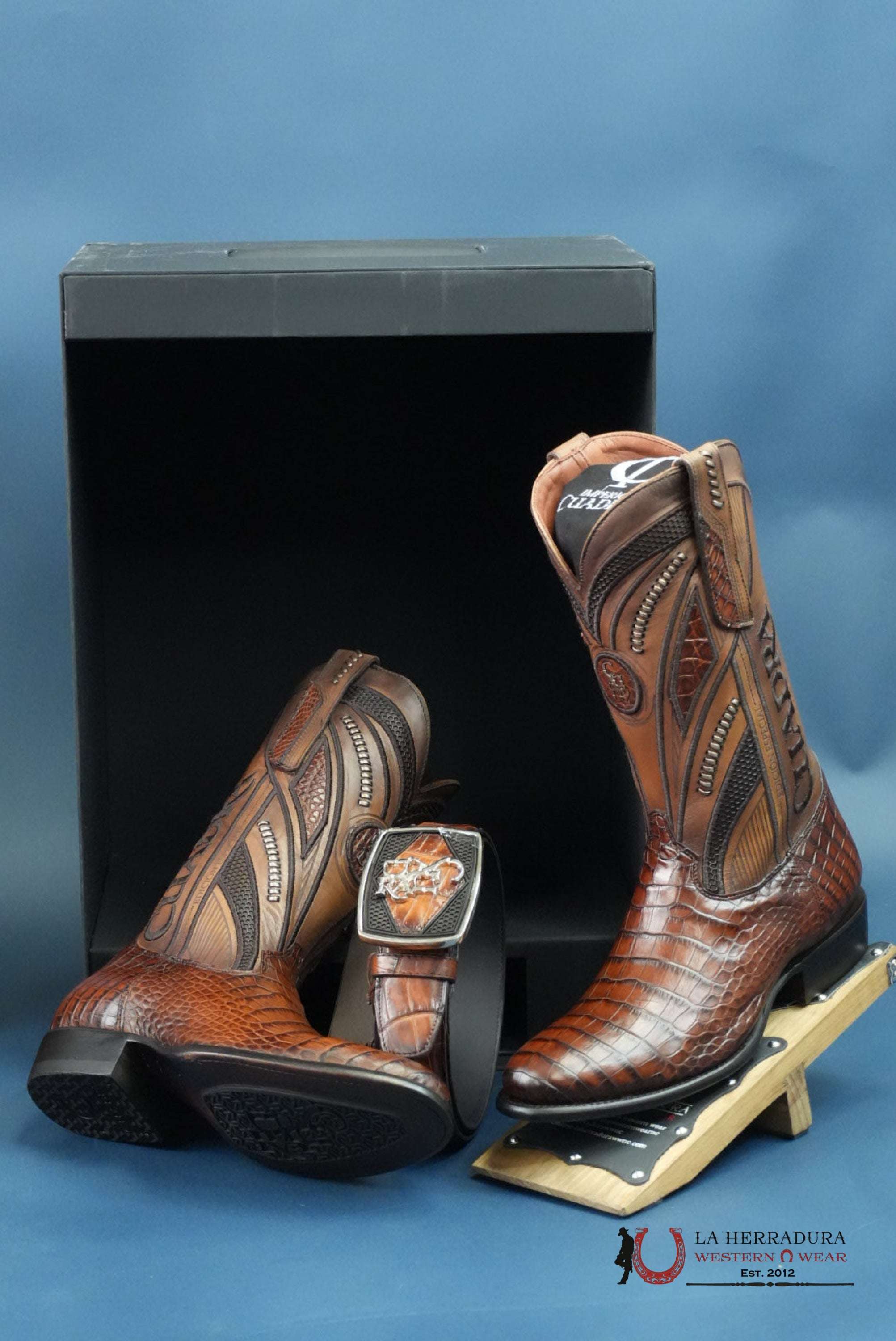 CUADRA IMPERIO BOOTS ALLIGATOR LIMITED EDTION BROOKLYN OVAL TOE BOTAS HOMBRES