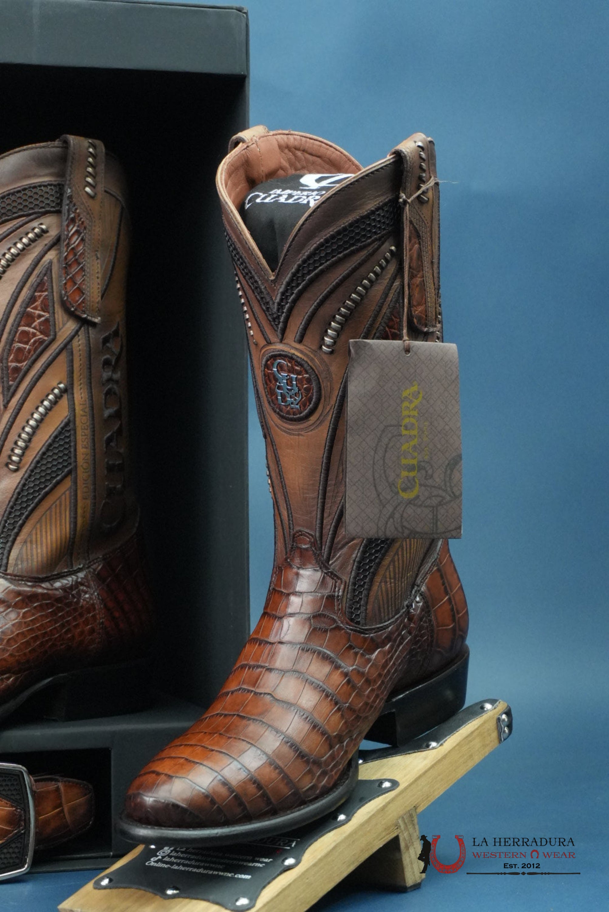 CUADRA IMPERIO BOOTS ALLIGATOR LIMITED EDTION BROOKLYN OVAL TOE BOTAS HOMBRES