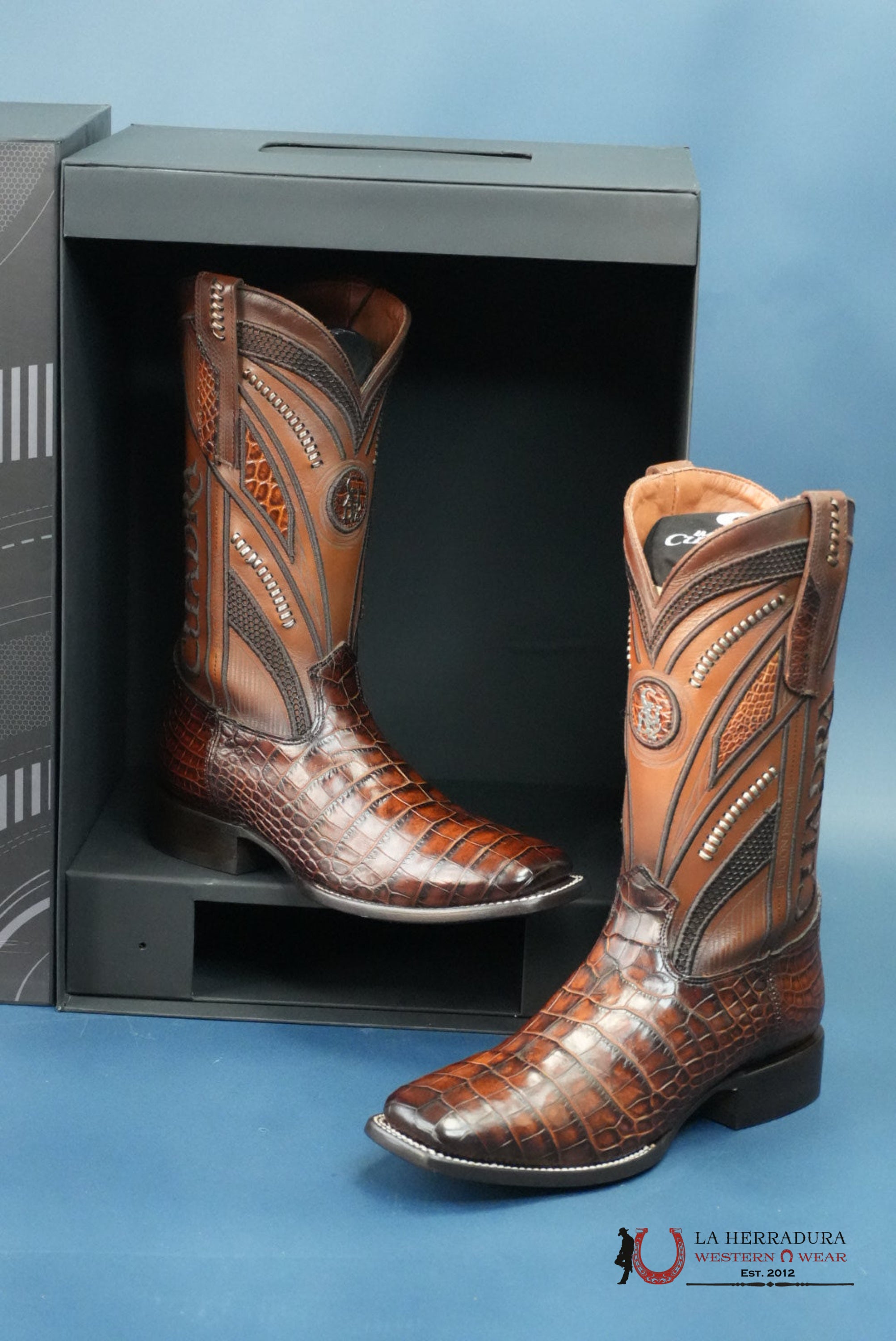 CUADRA IMPERIO BOOTS ALLIGATOR LIMITED EDTION BROOKLYN SAND SQUARE TOE BOTAS HOMBRES