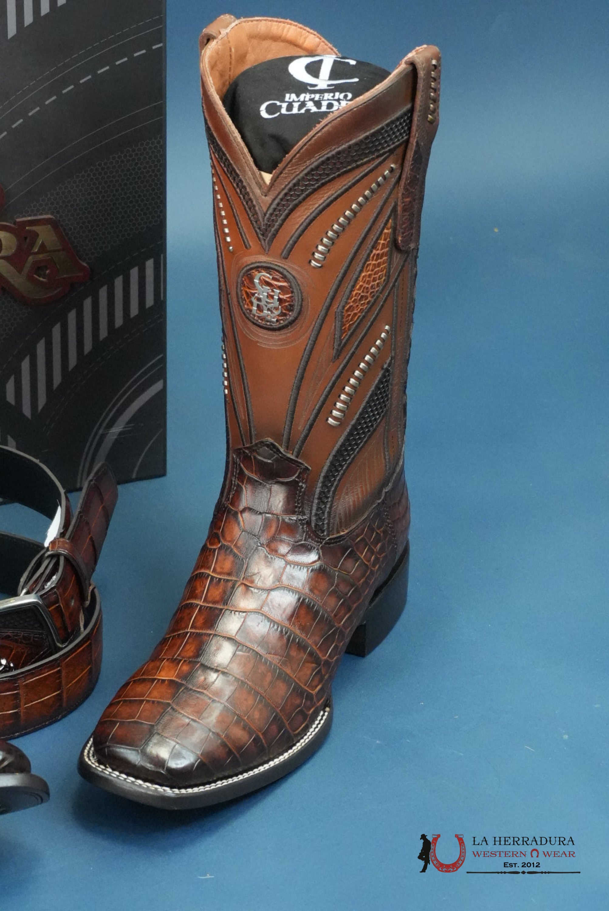 CUADRA IMPERIO BOOTS ALLIGATOR LIMITED EDTION BROOKLYN SAND SQUARE TOE BOTAS HOMBRES