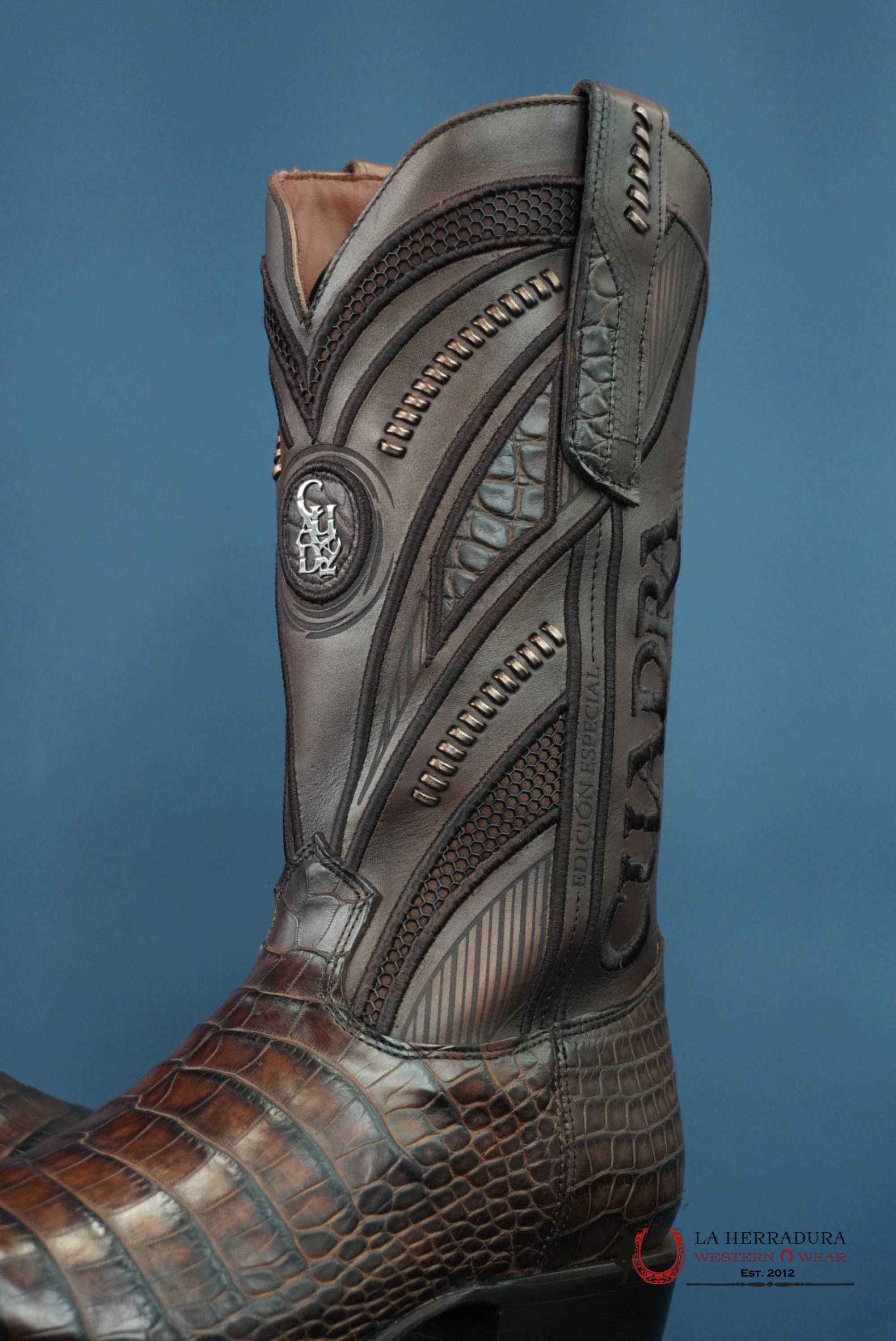 CUADRA IMPERIO BOOTS ALLIGATOR LIMITED EDTION MOKA NARROW SQUARE TOE BOTAS HOMBRES